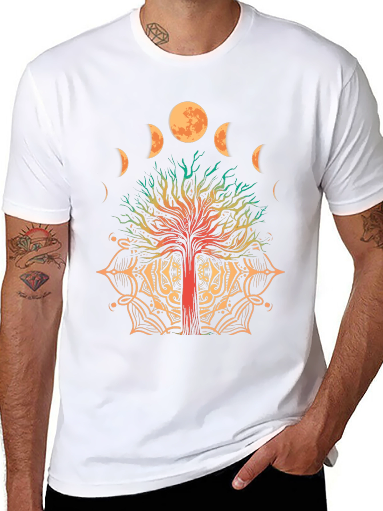 Tree of Life Moon Phases Graphic T-Shirt