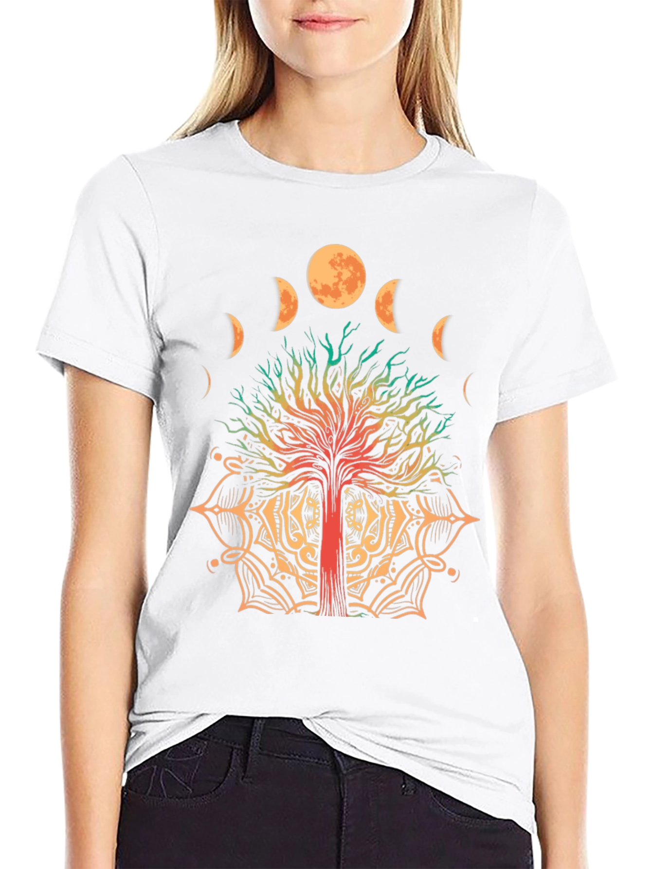 Tree of Life Moon Phases Graphic T-Shirt