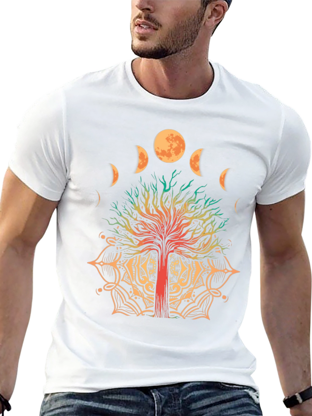 Tree of Life Moon Phases Graphic T-Shirt