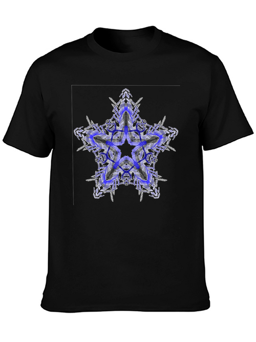 Abstract Star Graphic Tee - Modern Style
