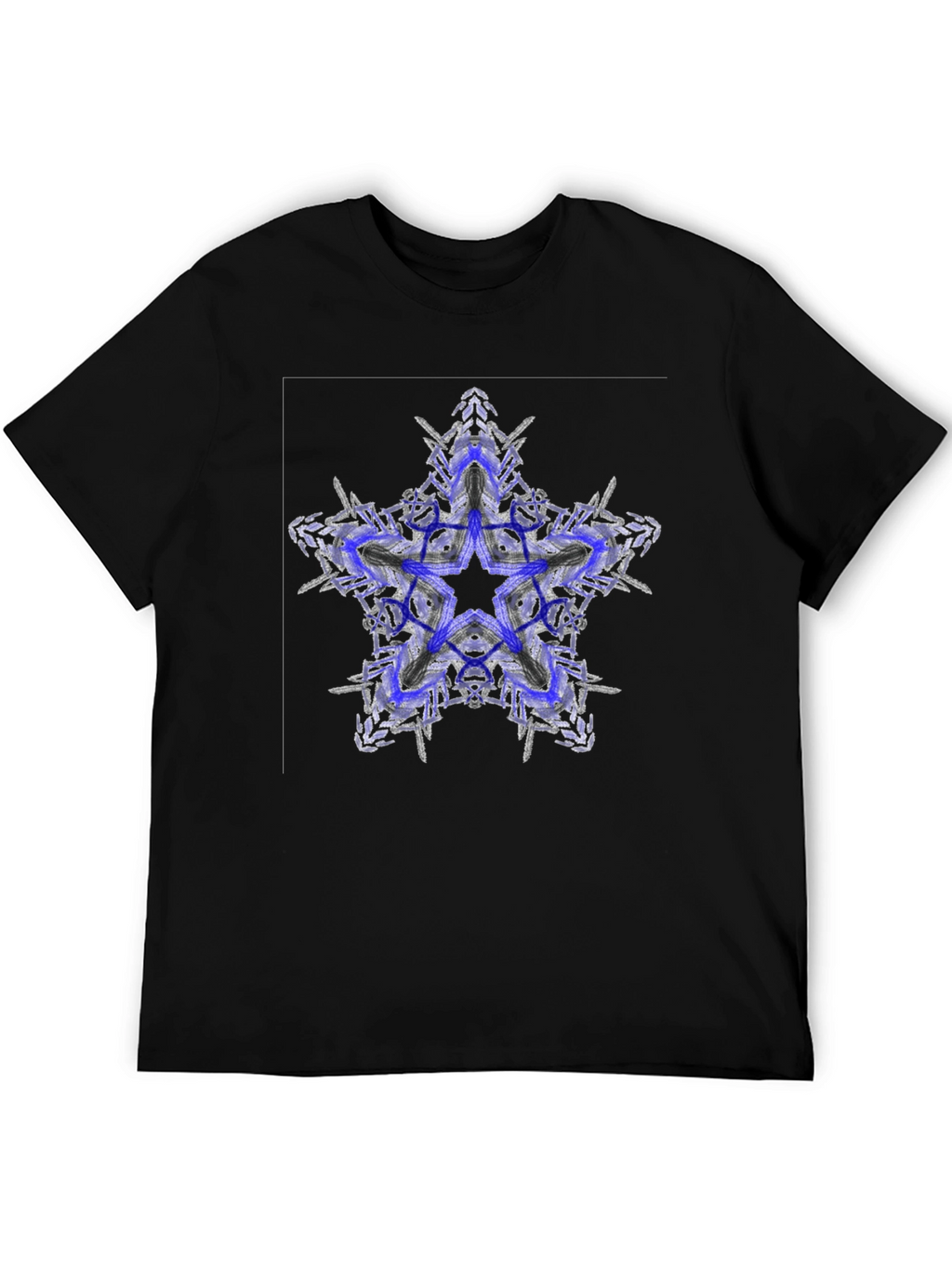 Abstract Star Graphic Tee - Modern Style