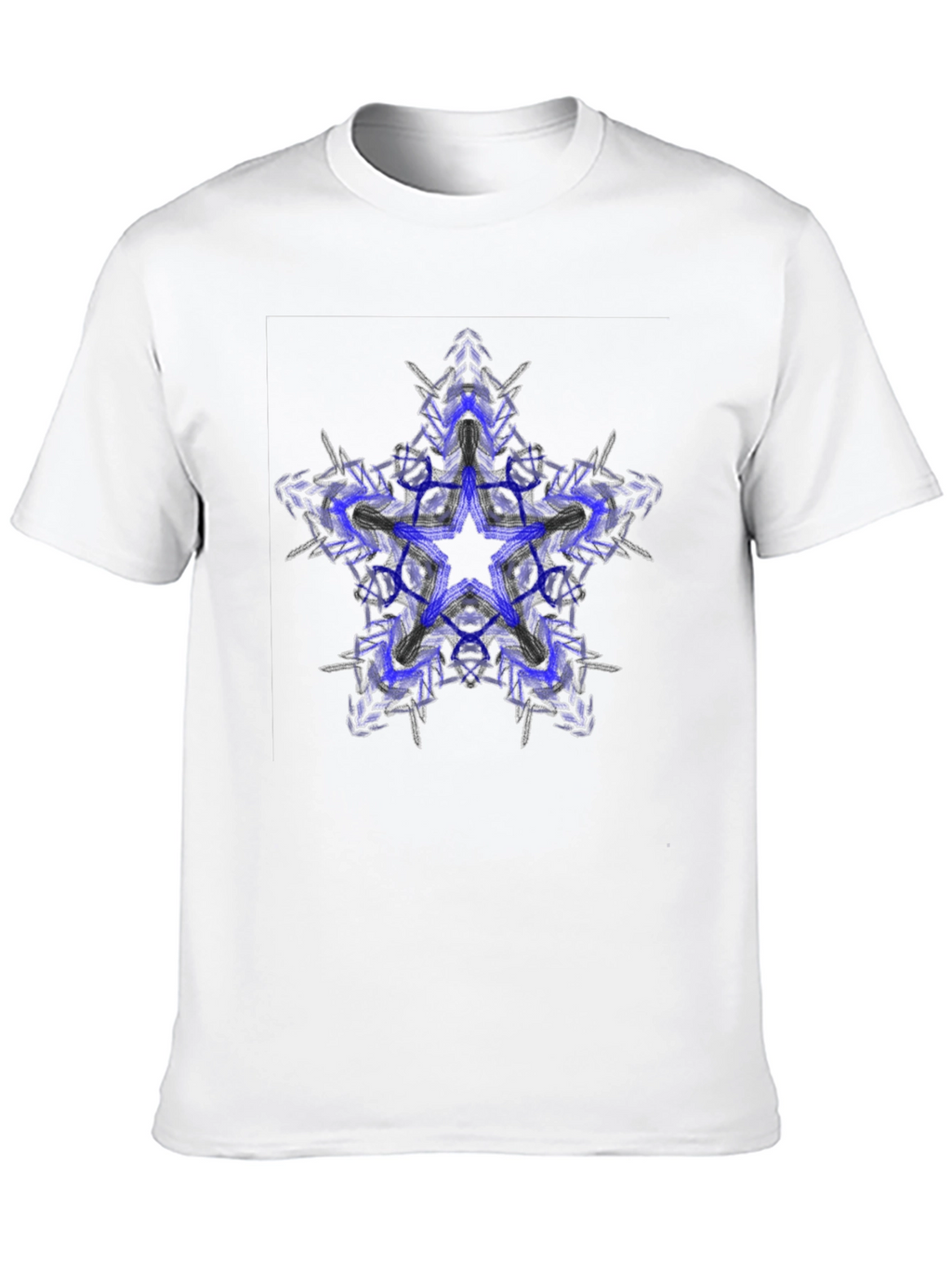 Abstract Star Graphic Tee - Modern Style