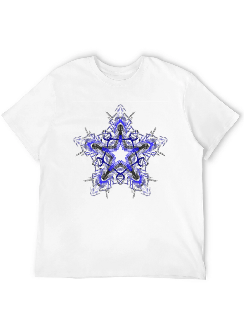Abstract Star Graphic Tee - Modern Style