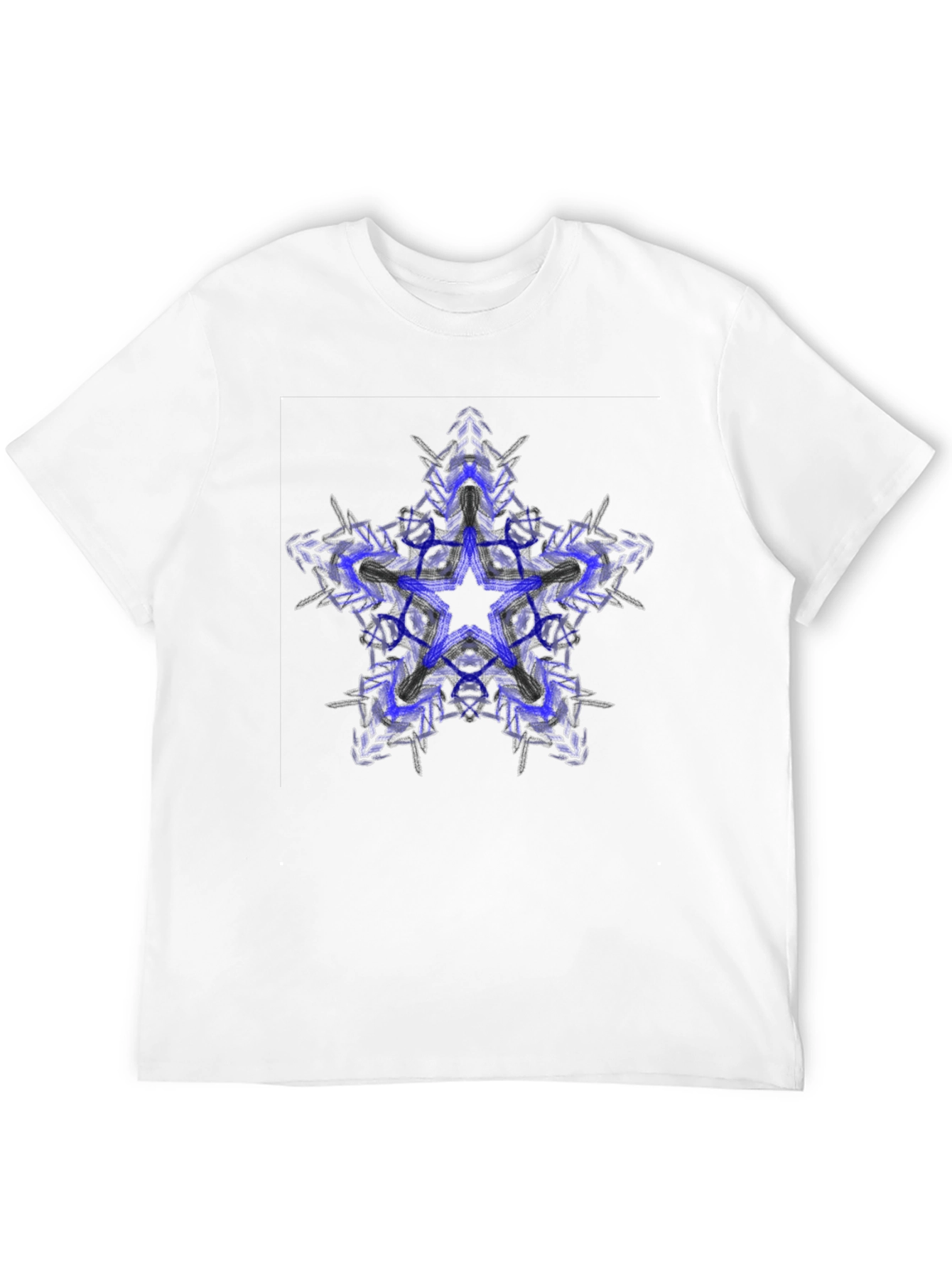 Abstract Star Graphic Tee - Modern Style
