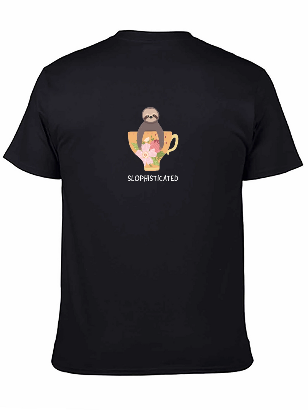 Sloth Sophisticated Black T-Shirt