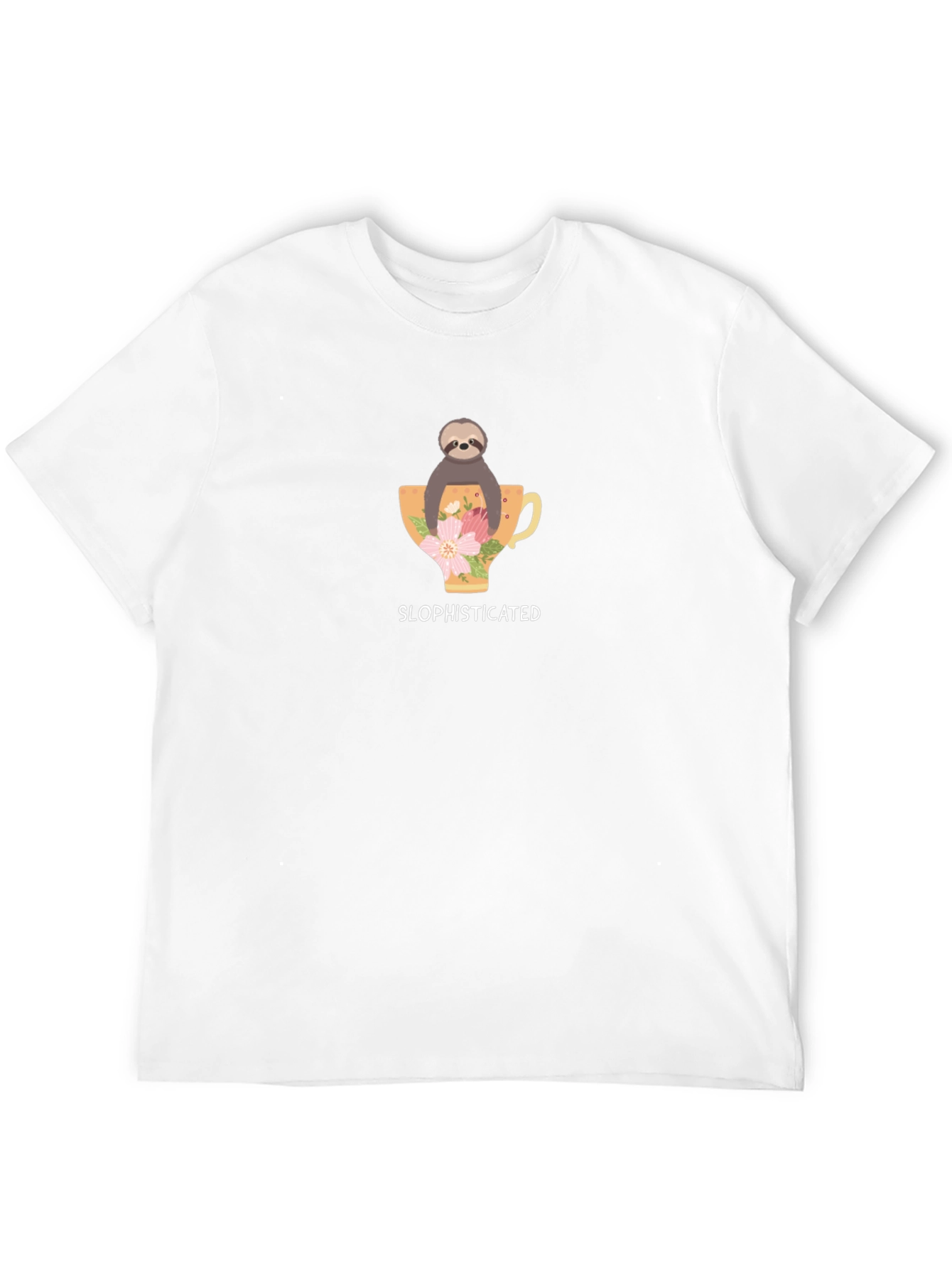 Sloth Sophisticated Black T-Shirt