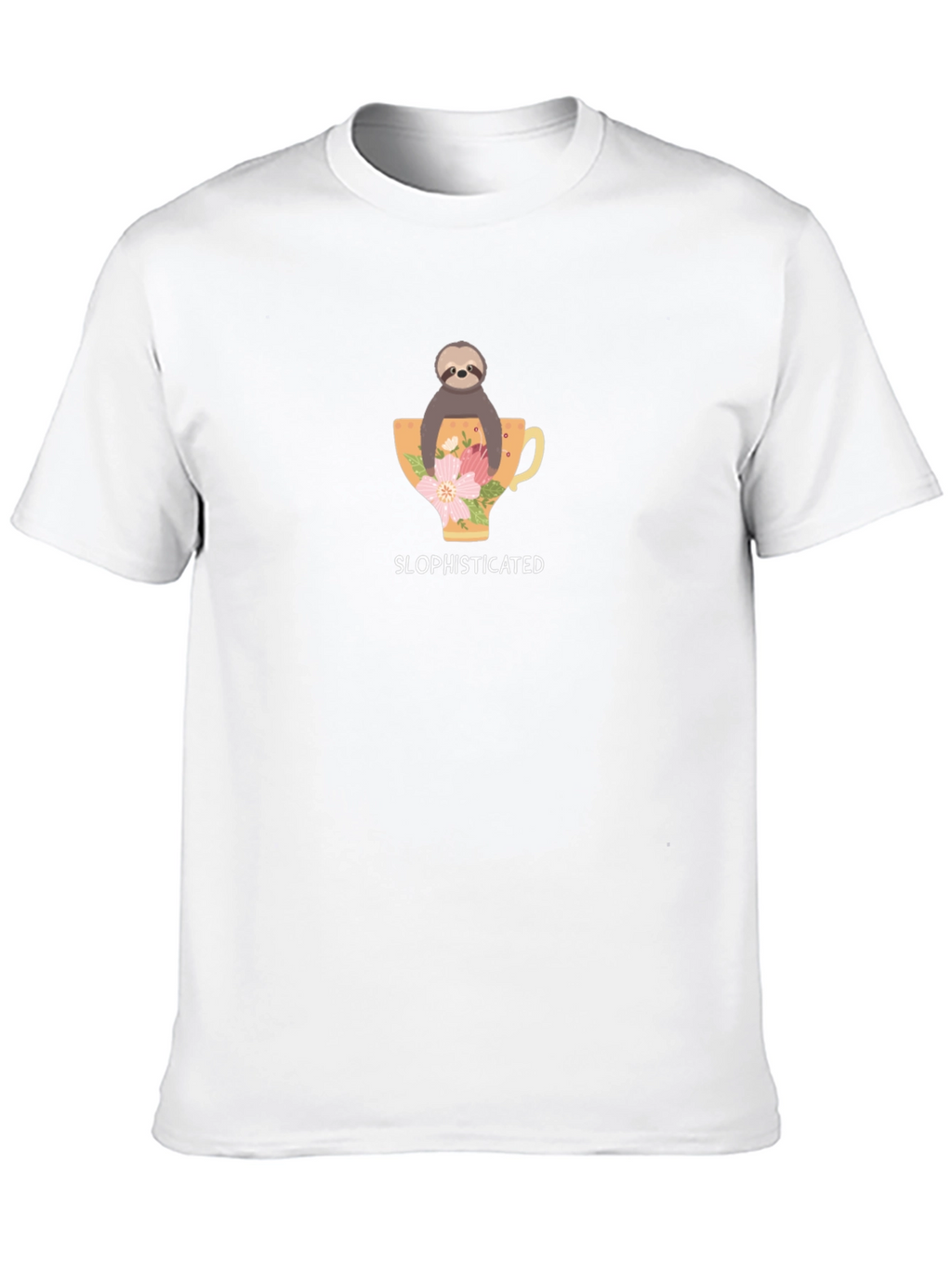 Sloth Sophisticated Black T-Shirt