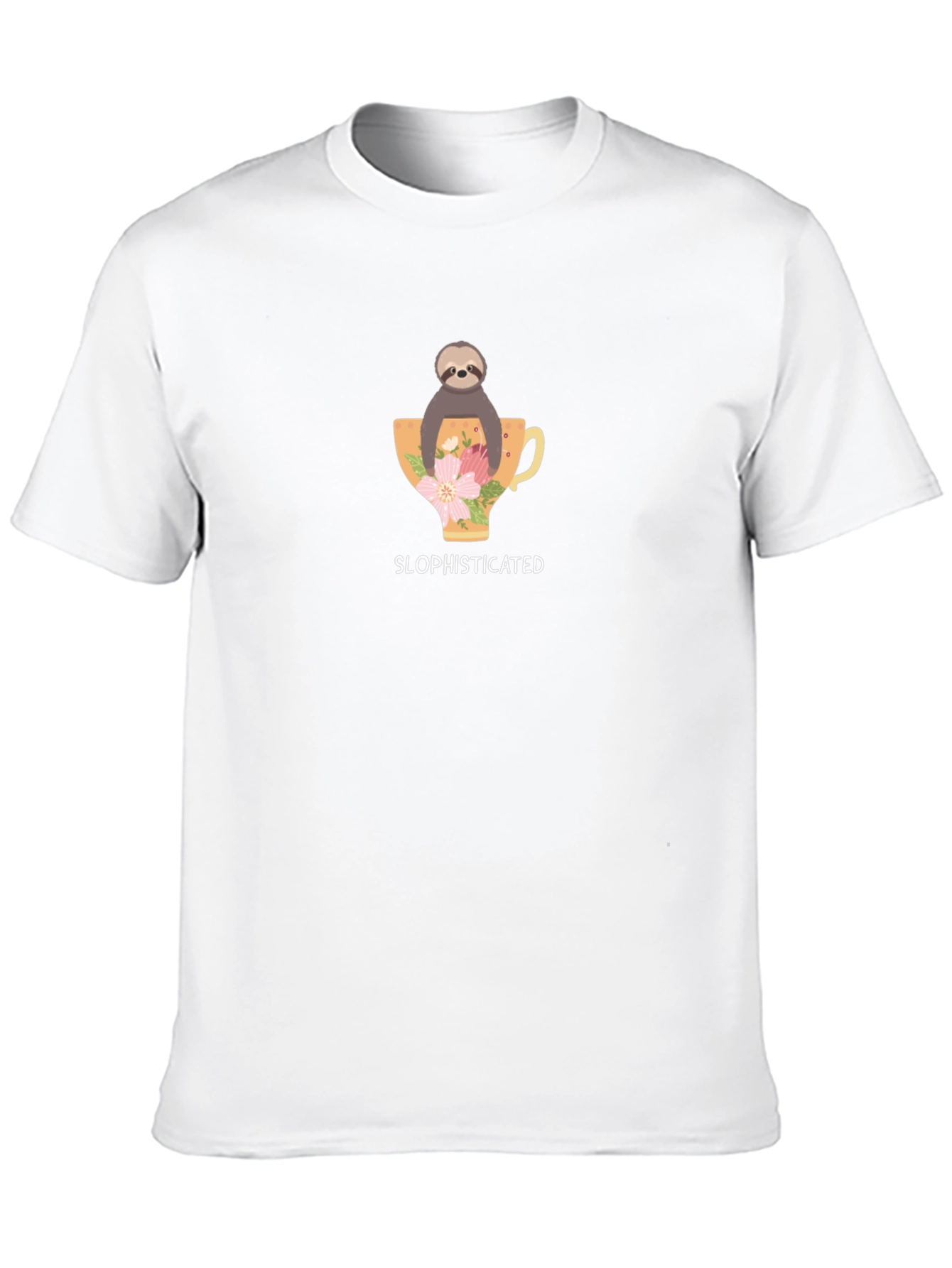 Sloth Sophisticated Black T-Shirt