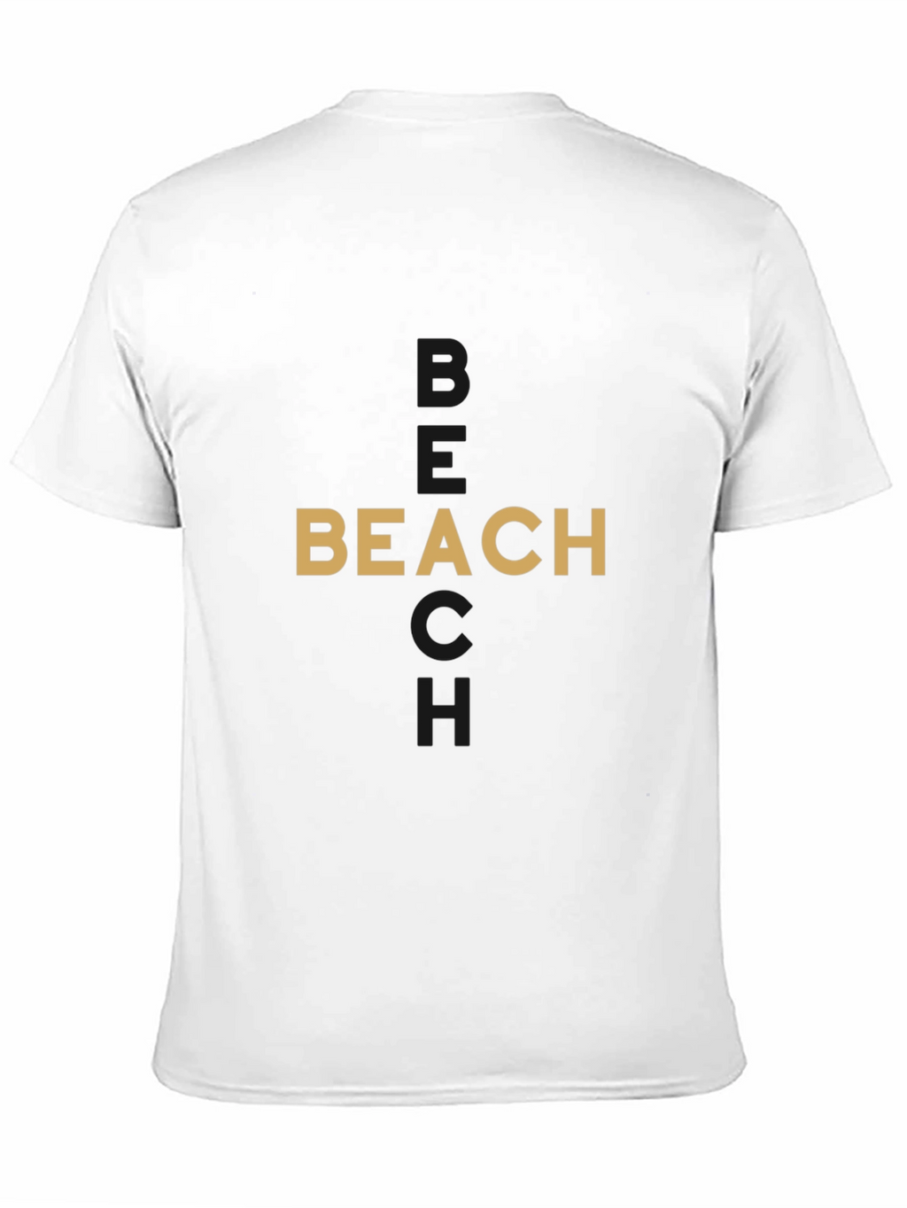 Stylish Beach Graphic Black T-Shirt