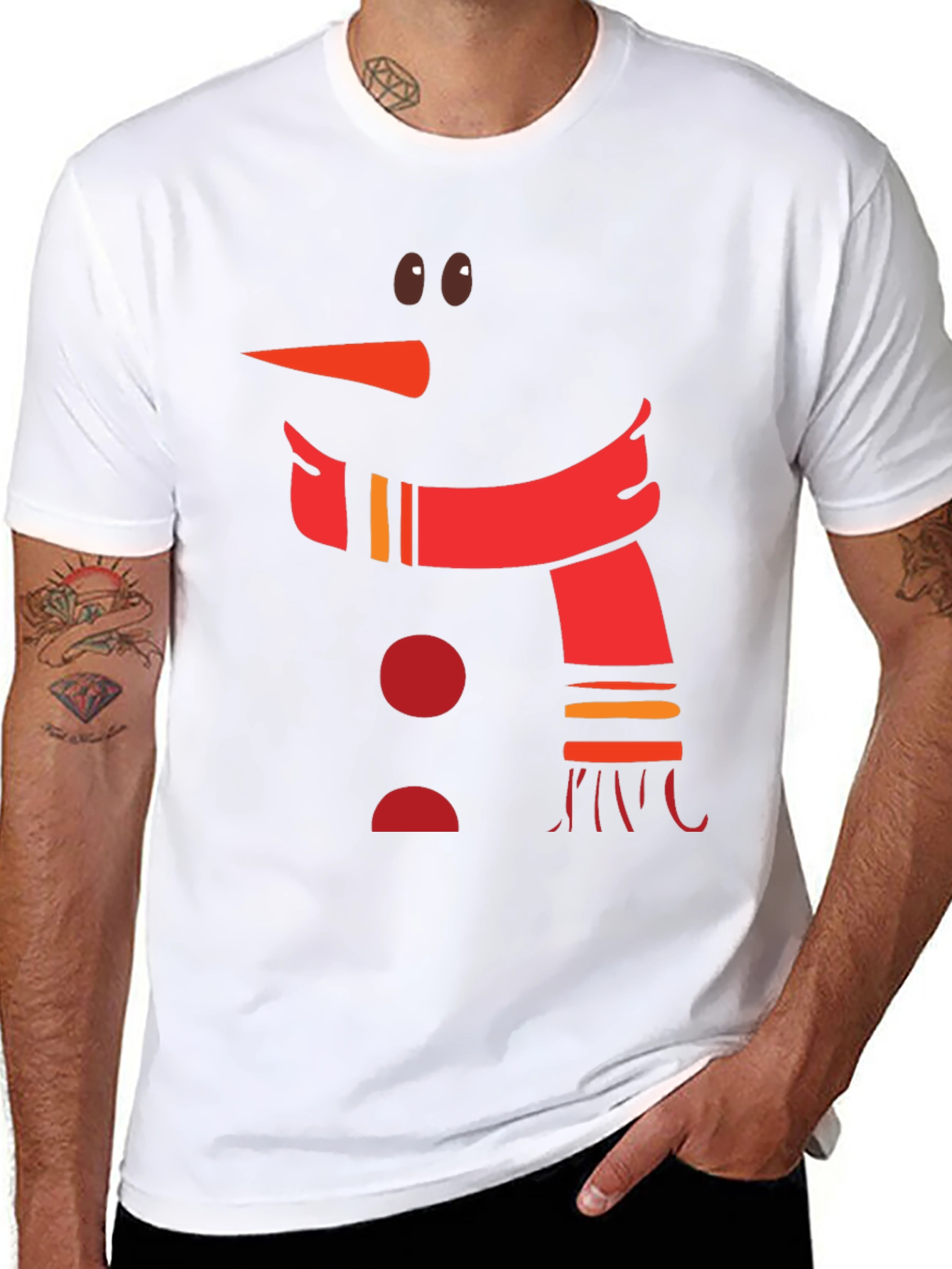 Snowman Graphic Tee - Festive Holiday Shirt