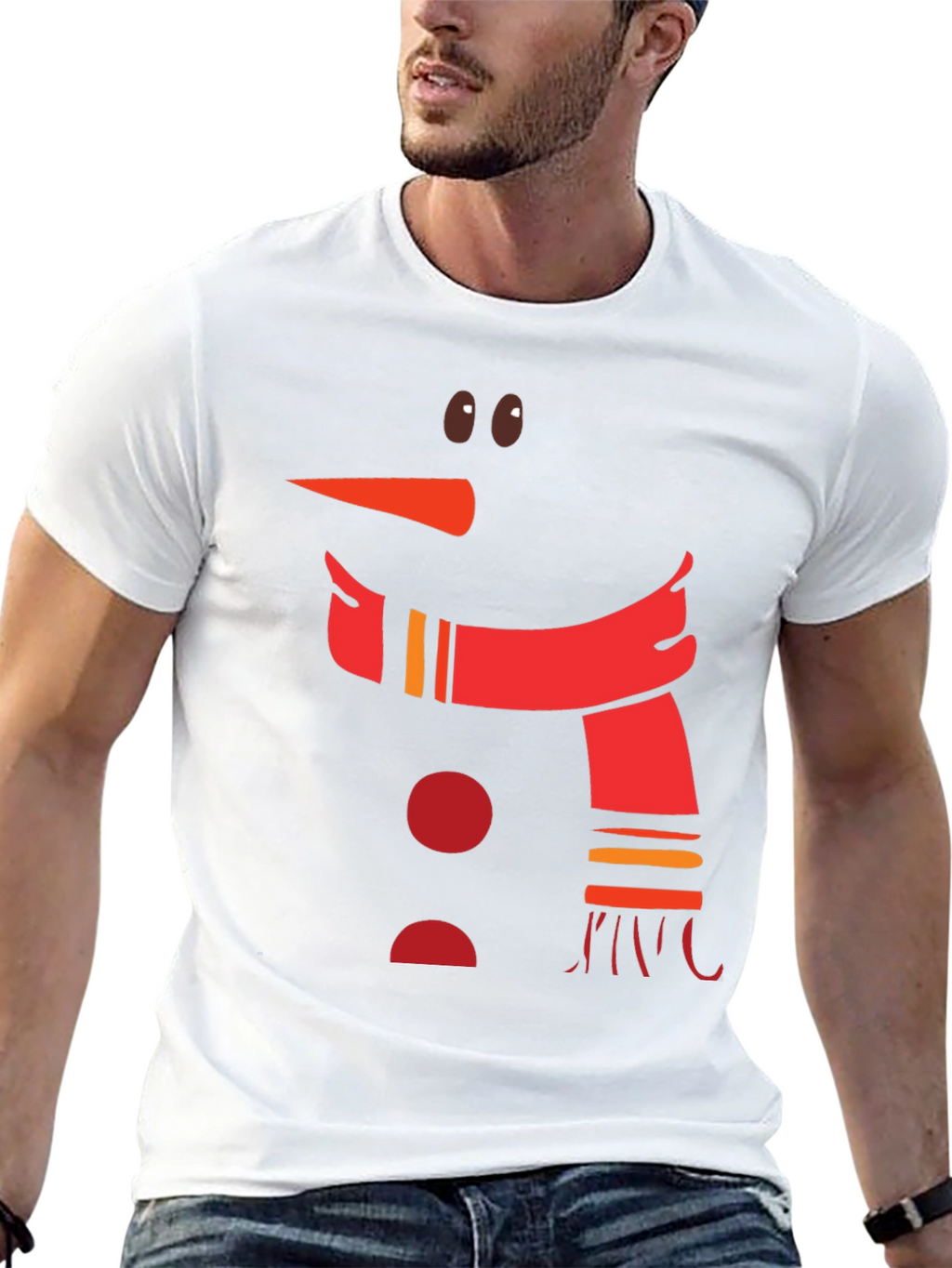 Snowman Graphic Tee - Festive Holiday Shirt