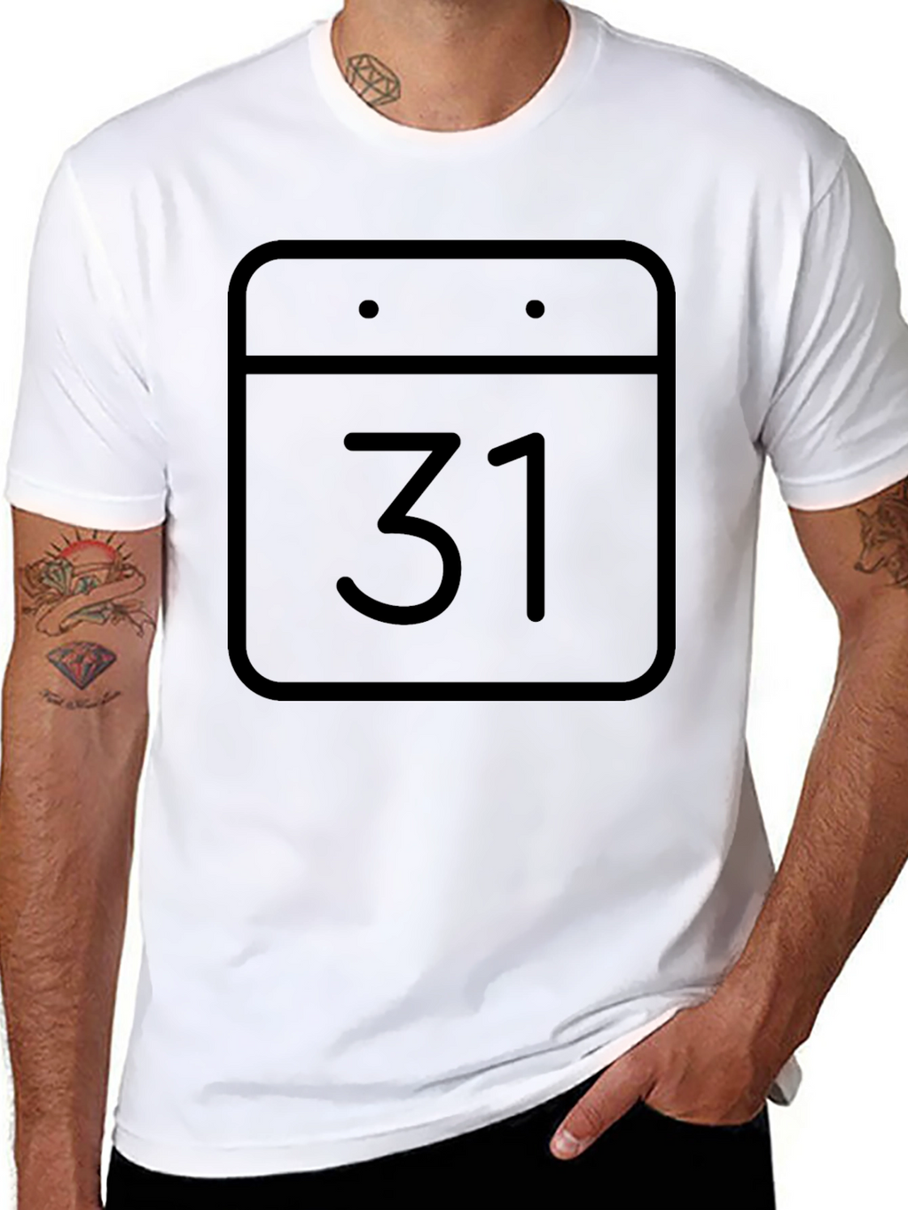 Calendar 31st T-Shirt - Black