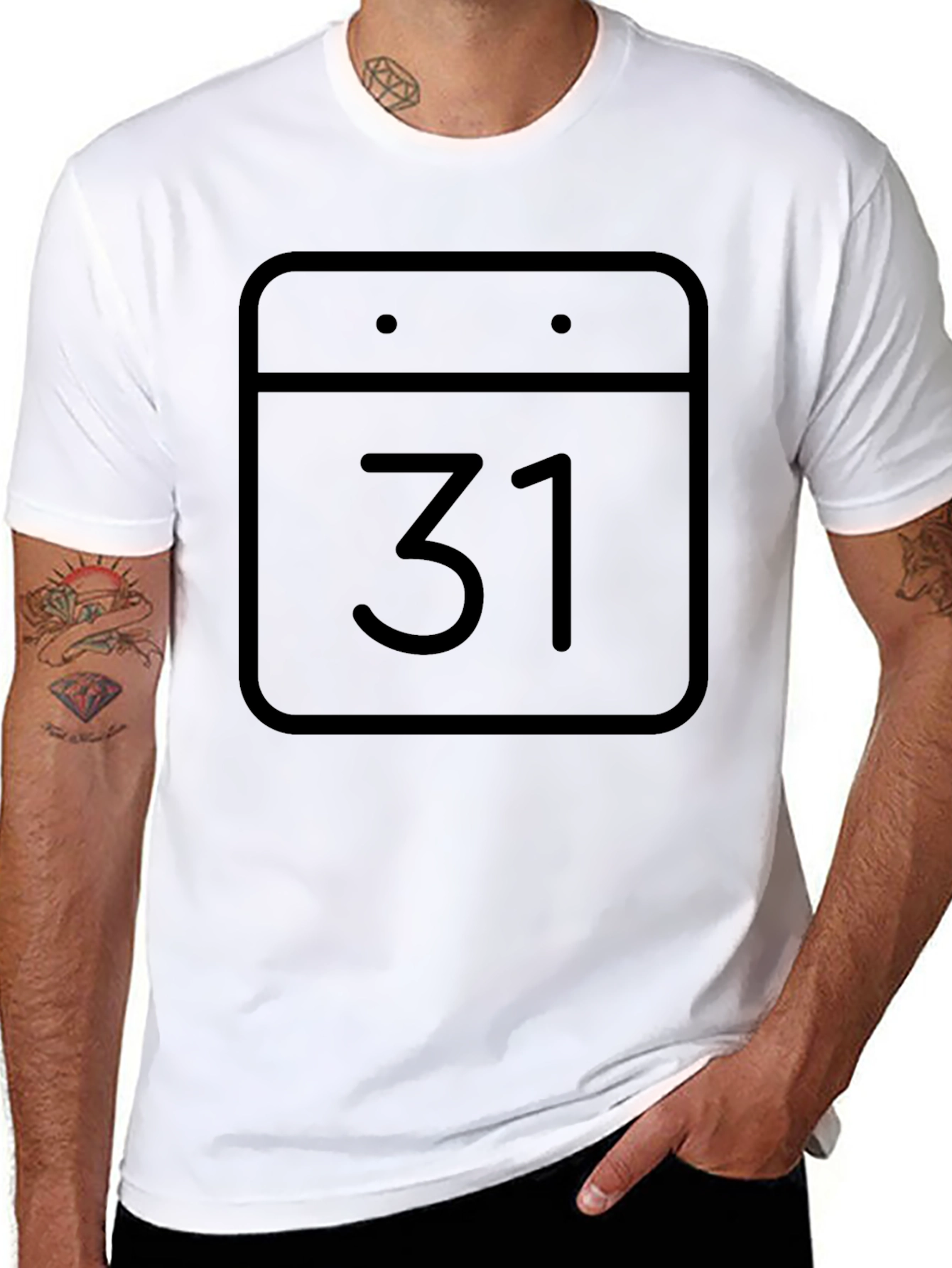 Calendar 31st T-Shirt - Black