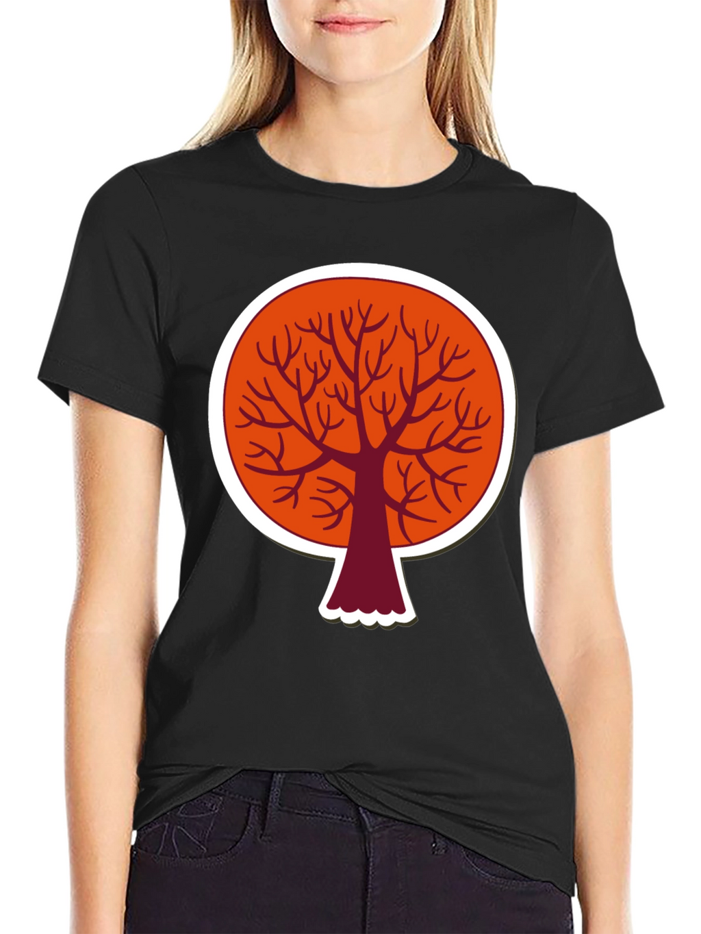 Abstract Tree Graphic T-Shirt - Modern Round Design