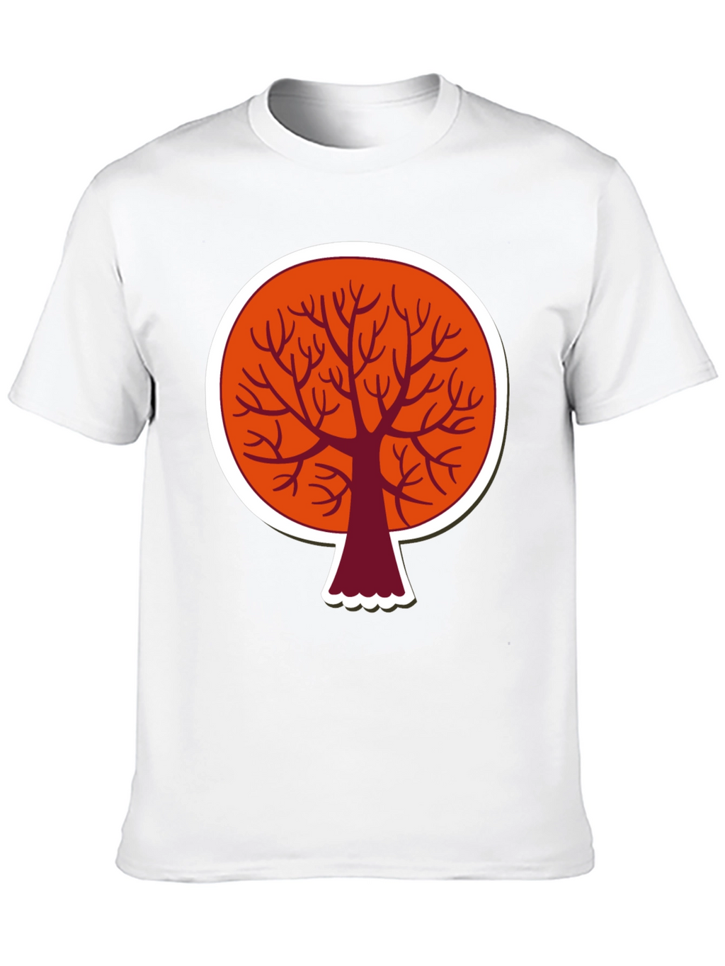Abstract Tree Graphic T-Shirt - Modern Round Design