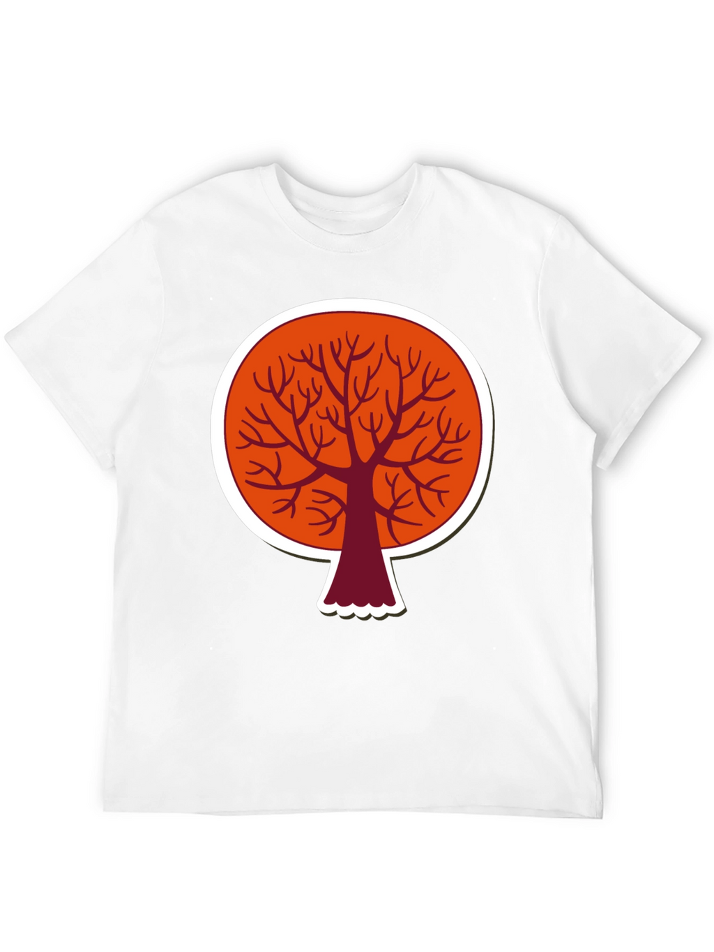 Abstract Tree Graphic T-Shirt - Modern Round Design