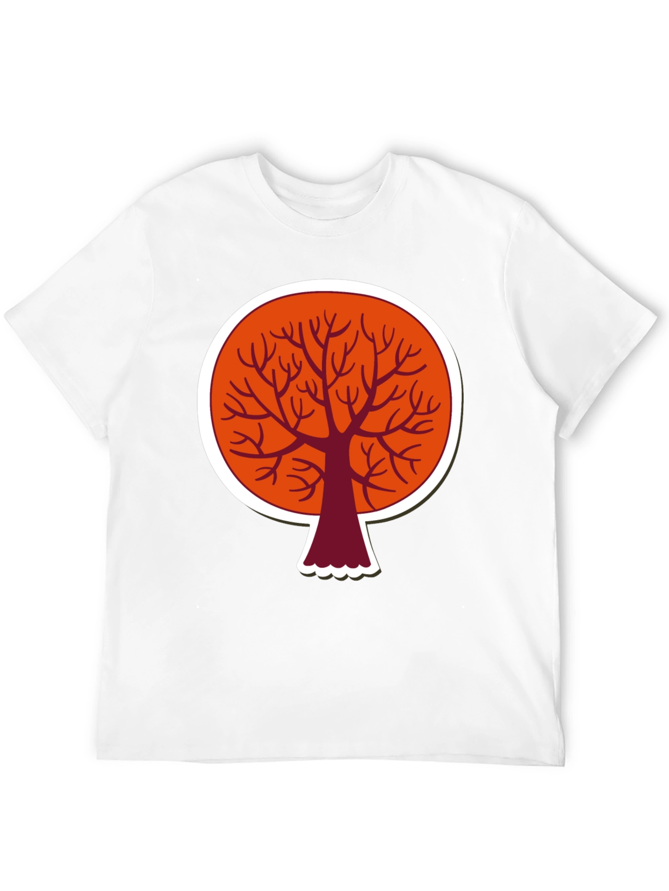 Abstract Tree Graphic T-Shirt - Modern Round Design