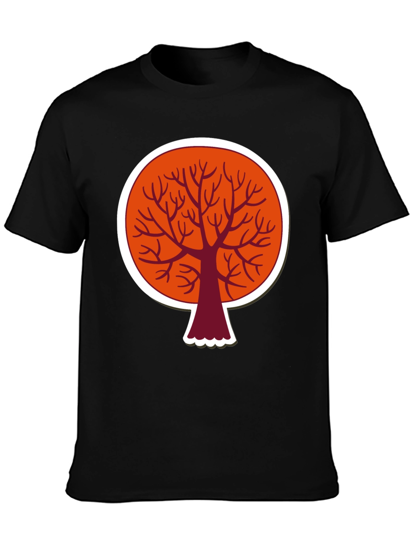 Abstract Tree Graphic T-Shirt - Modern Round Design