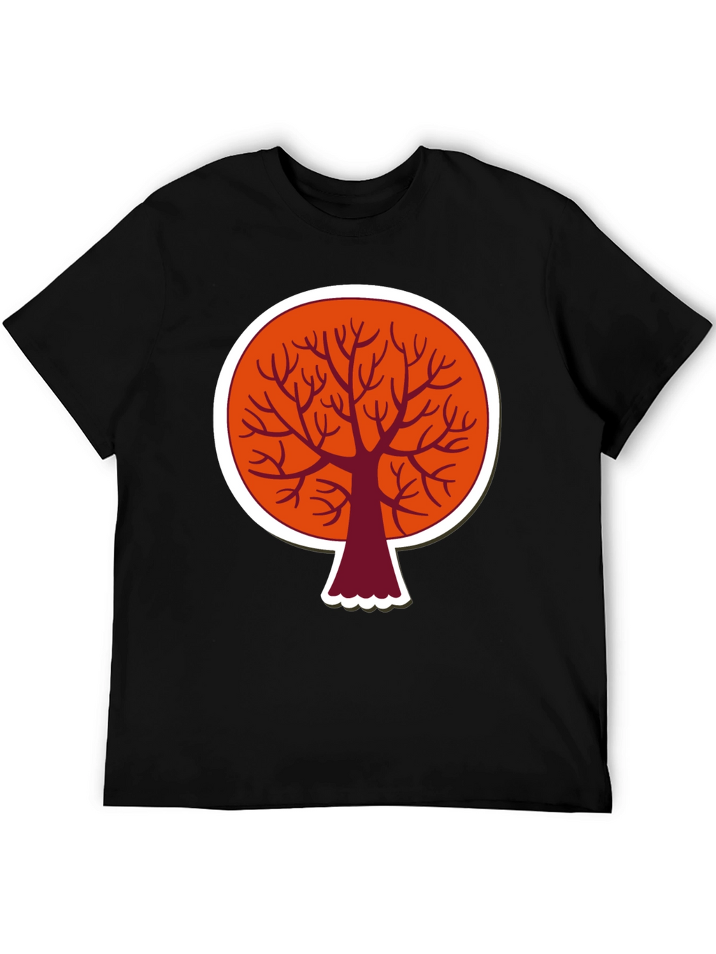 Abstract Tree Graphic T-Shirt - Modern Round Design