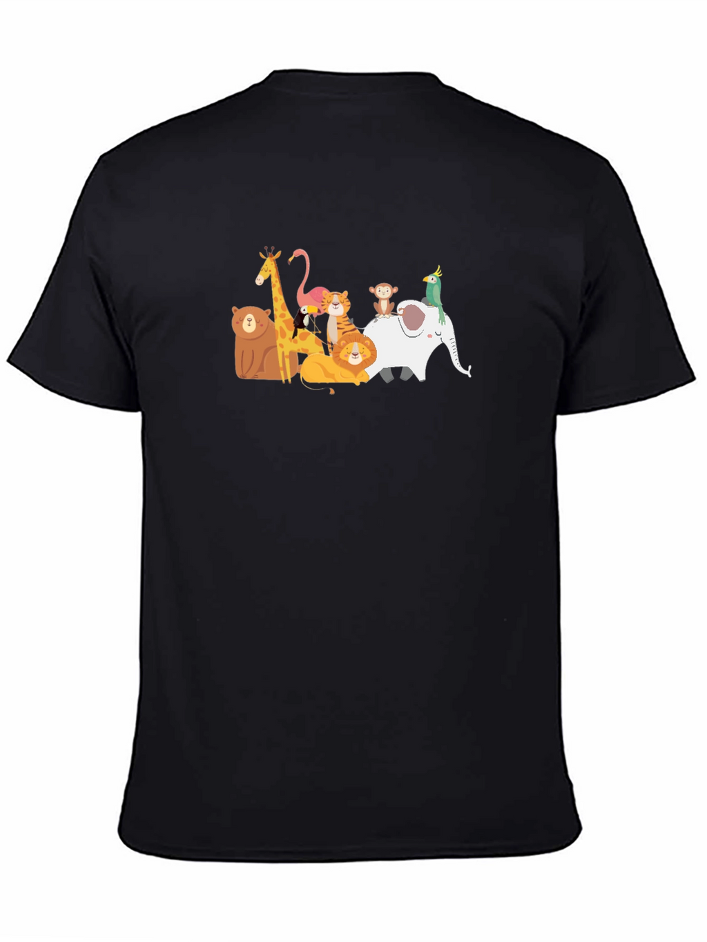 Animal Friends Black Graphic T-Shirt