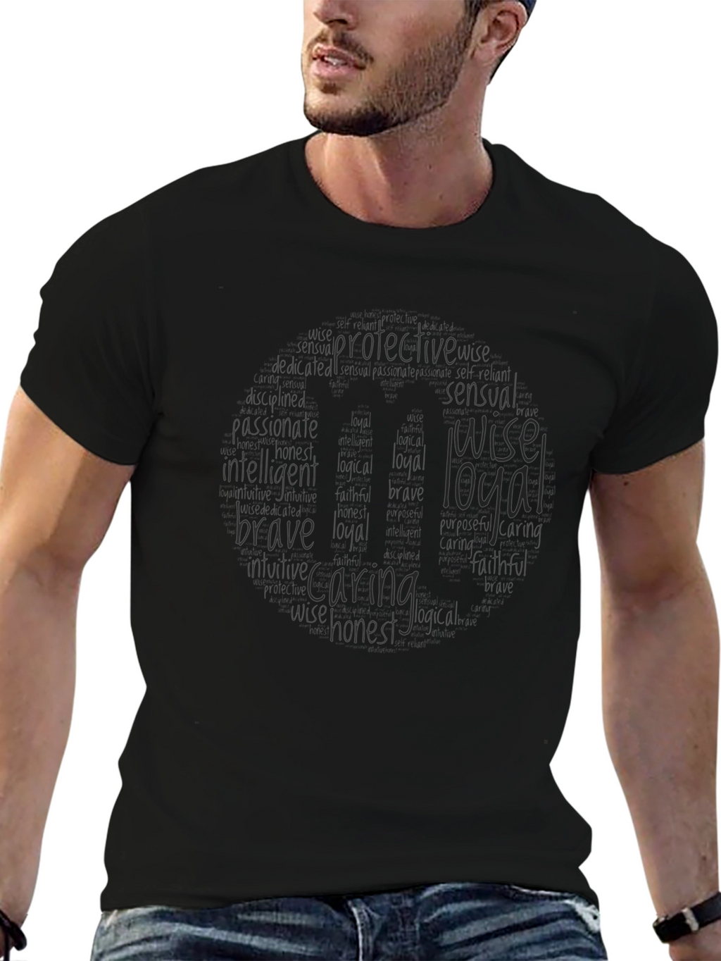 Black T-Shirt with Kind Qualities