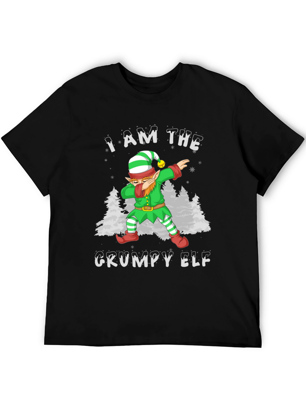 Grumpy Elf Dab T-Shirt - Holiday Christmas Tee