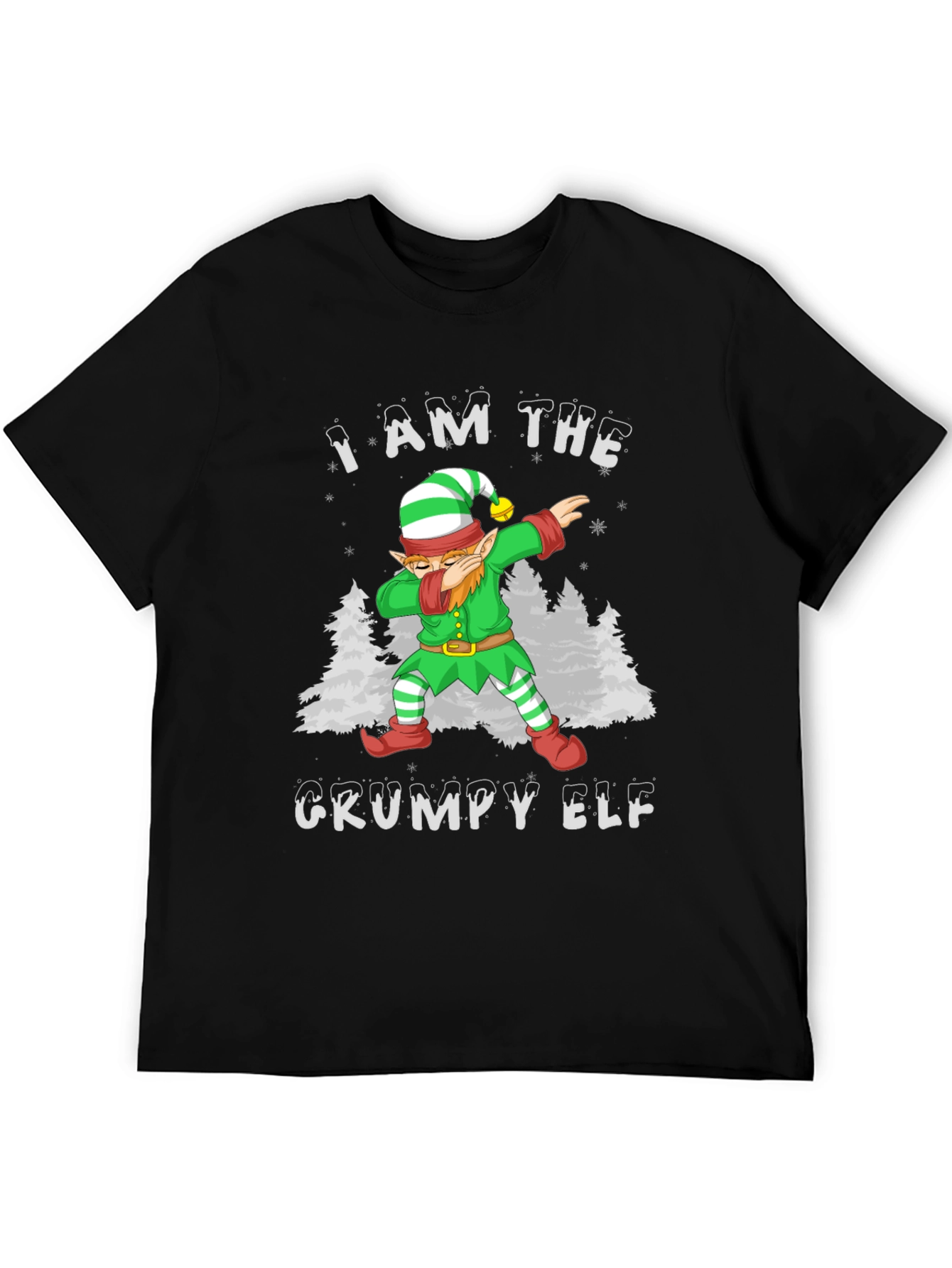 Grumpy Elf Dab T-Shirt - Holiday Christmas Tee
