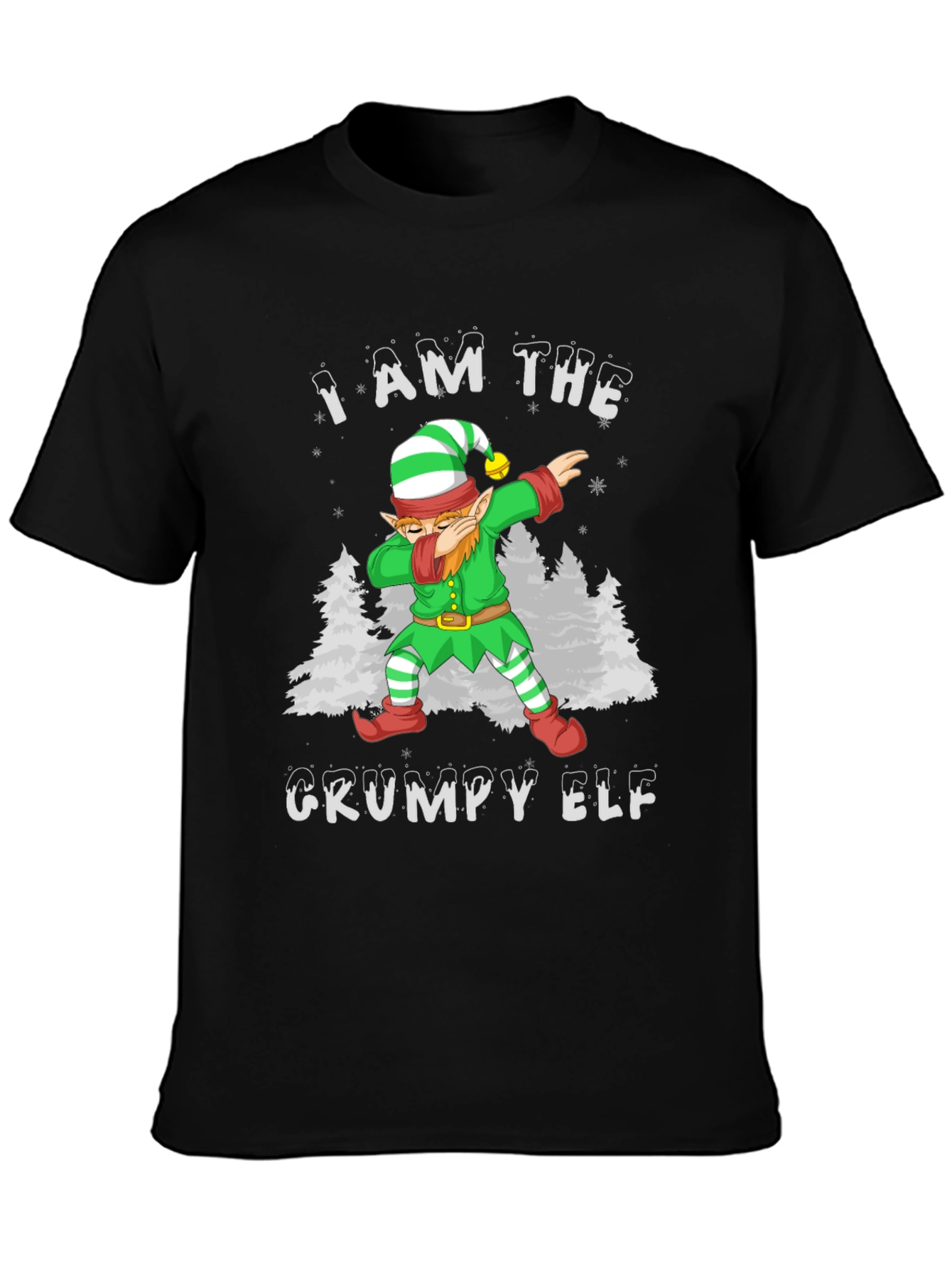 Grumpy Elf Dab T-Shirt - Holiday Christmas Tee