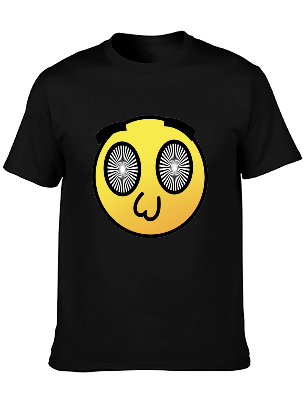 Hypnotic Emoji Graphic Black T-Shirt