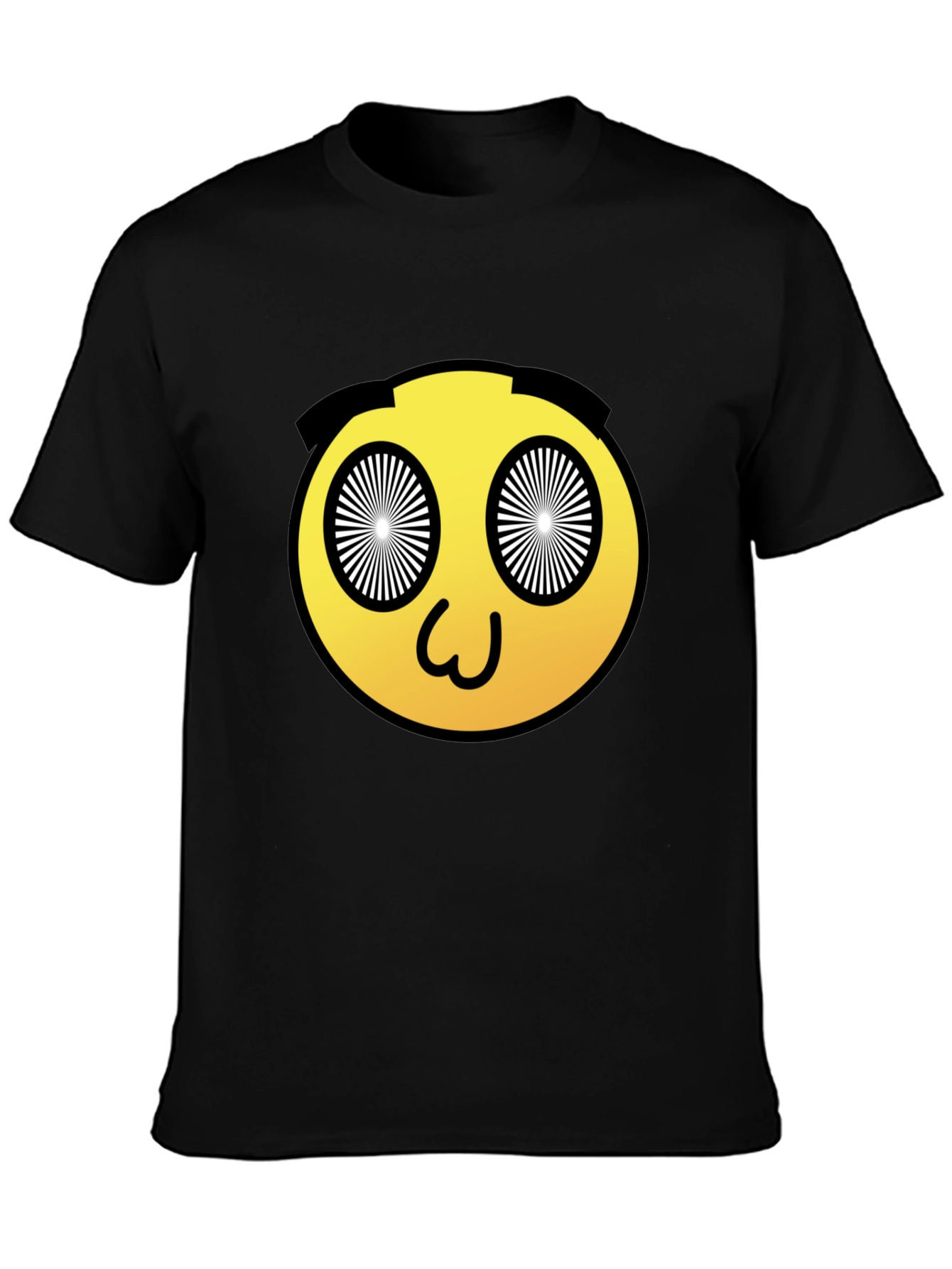 Hypnotic Emoji Graphic Black T-Shirt