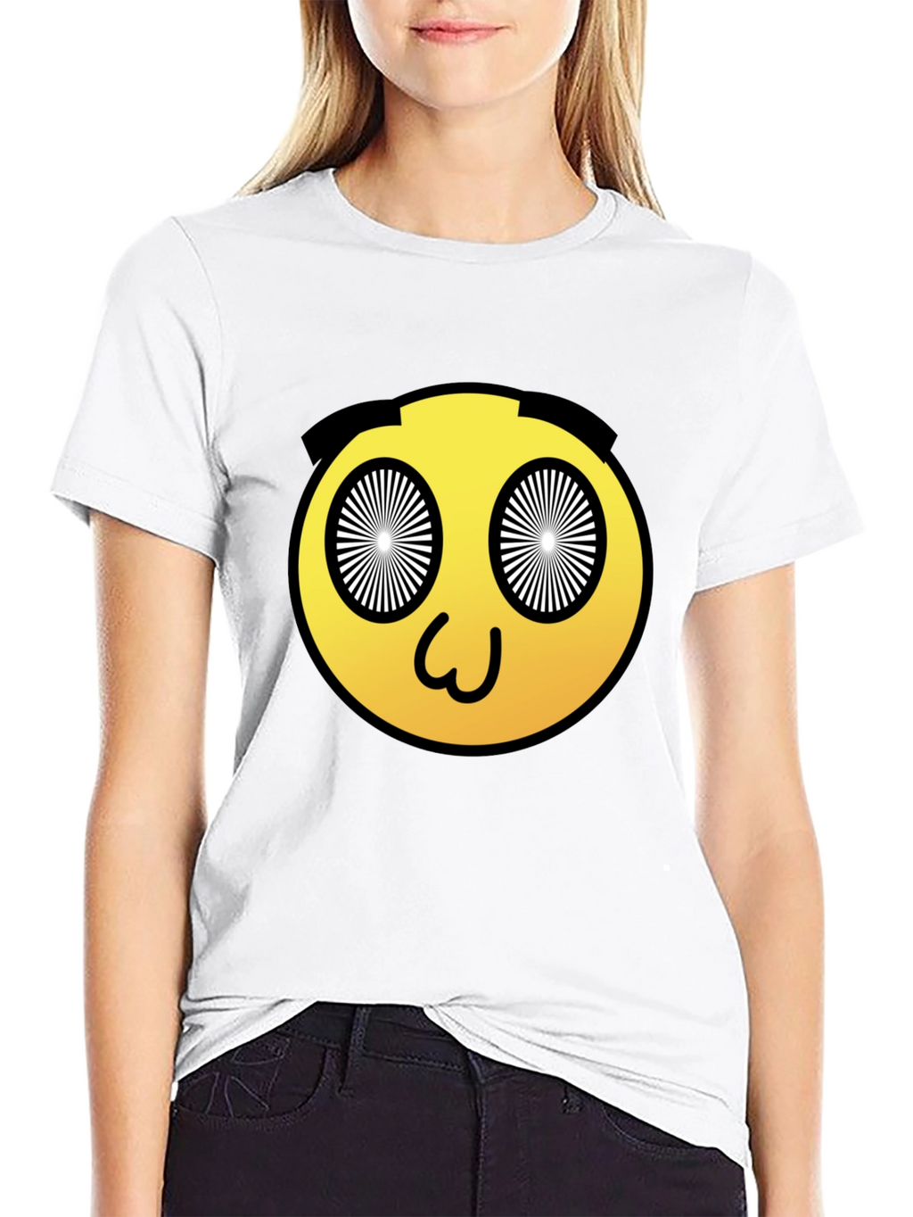 Hypnotic Emoji Graphic Black T-Shirt