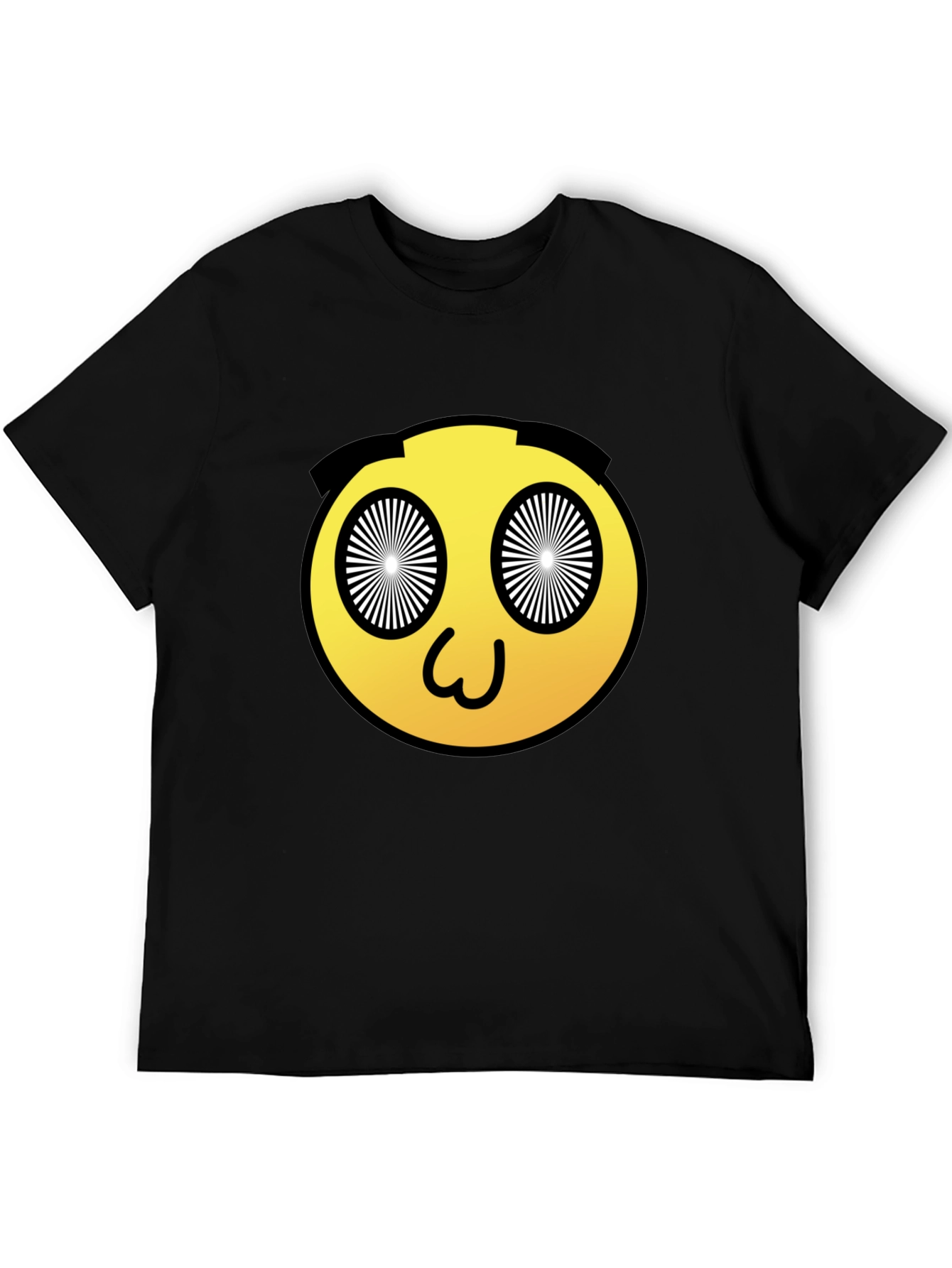 Hypnotic Emoji Graphic Black T-Shirt