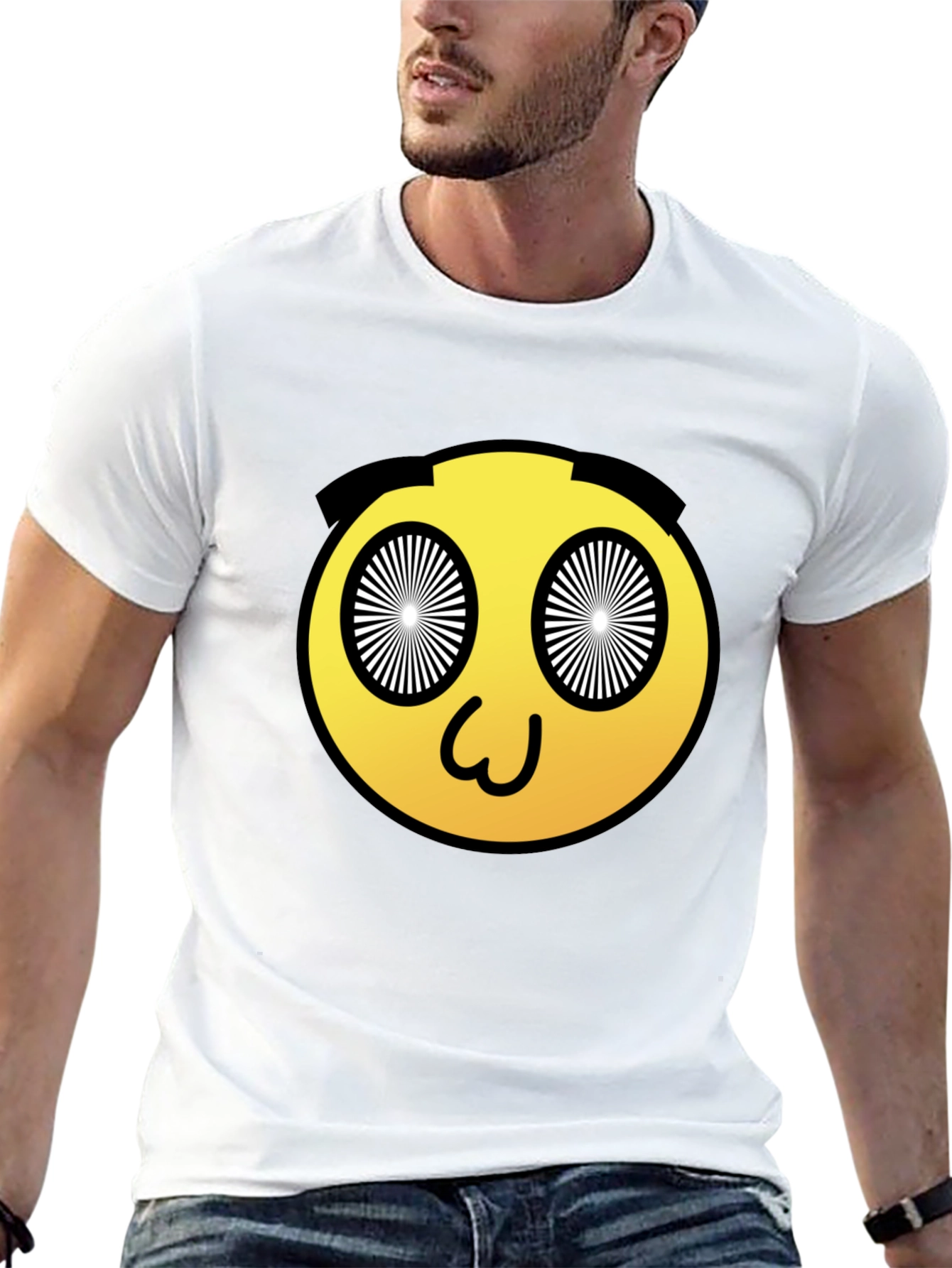 Hypnotic Emoji Graphic Black T-Shirt