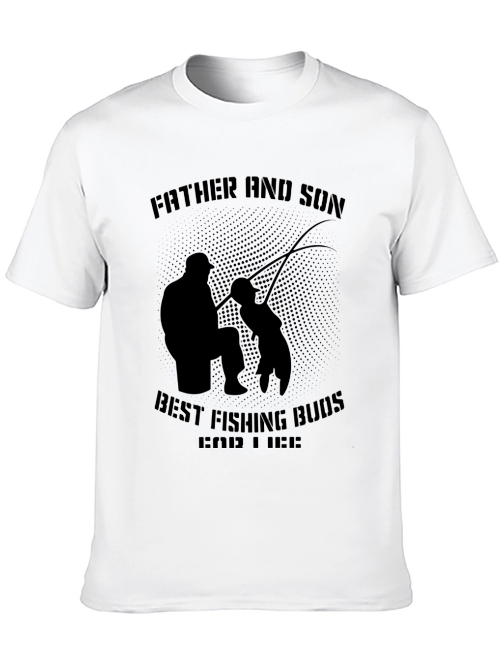 Father & Son Fishing Buddies Black T-Shirt