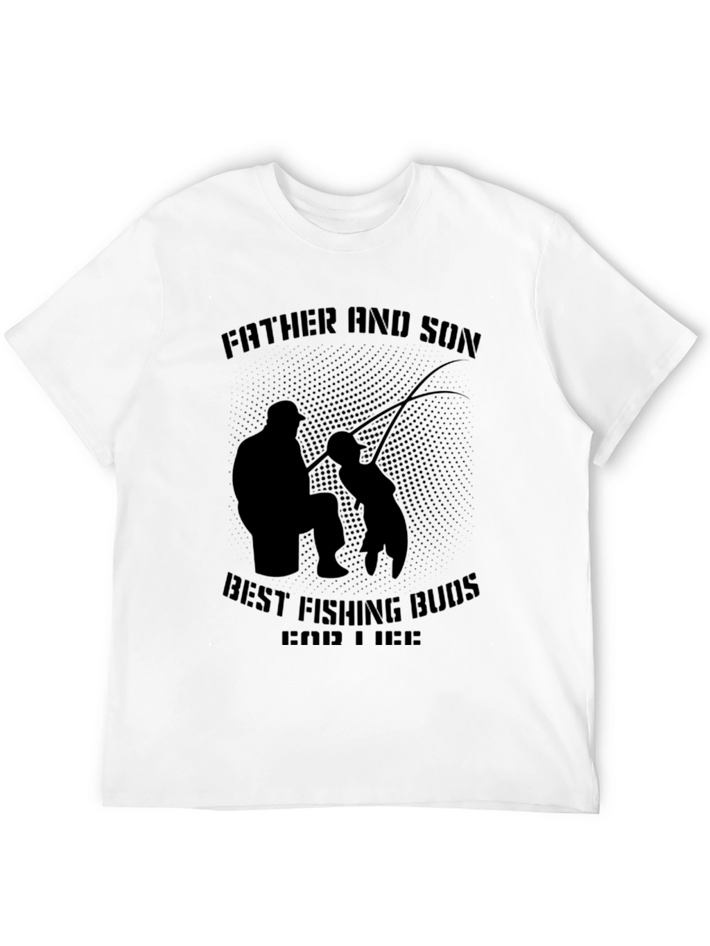 Father & Son Fishing Buddies Black T-Shirt