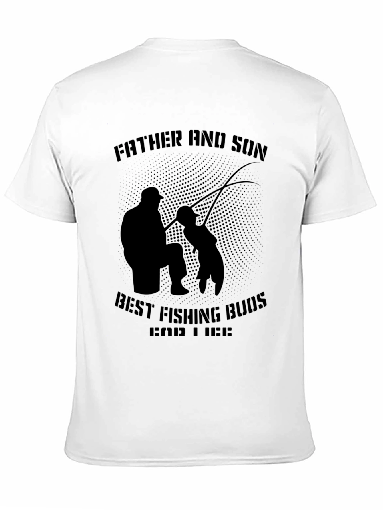 Father & Son Fishing Buddies Black T-Shirt