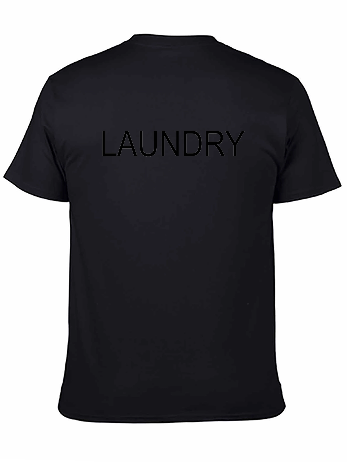Laundry Graphic Tee - Black Cotton Casual T-Shirt