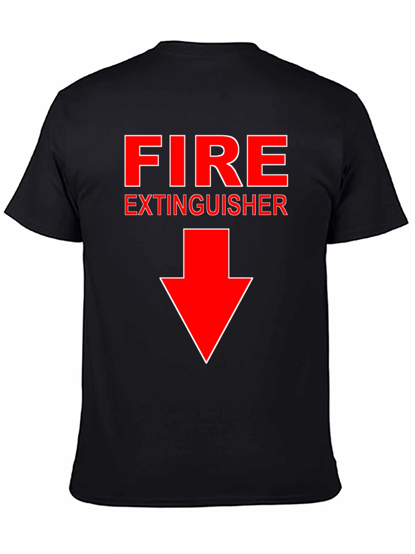 Funny Fire Extinguisher Arrow Pointing Down T-Shirt