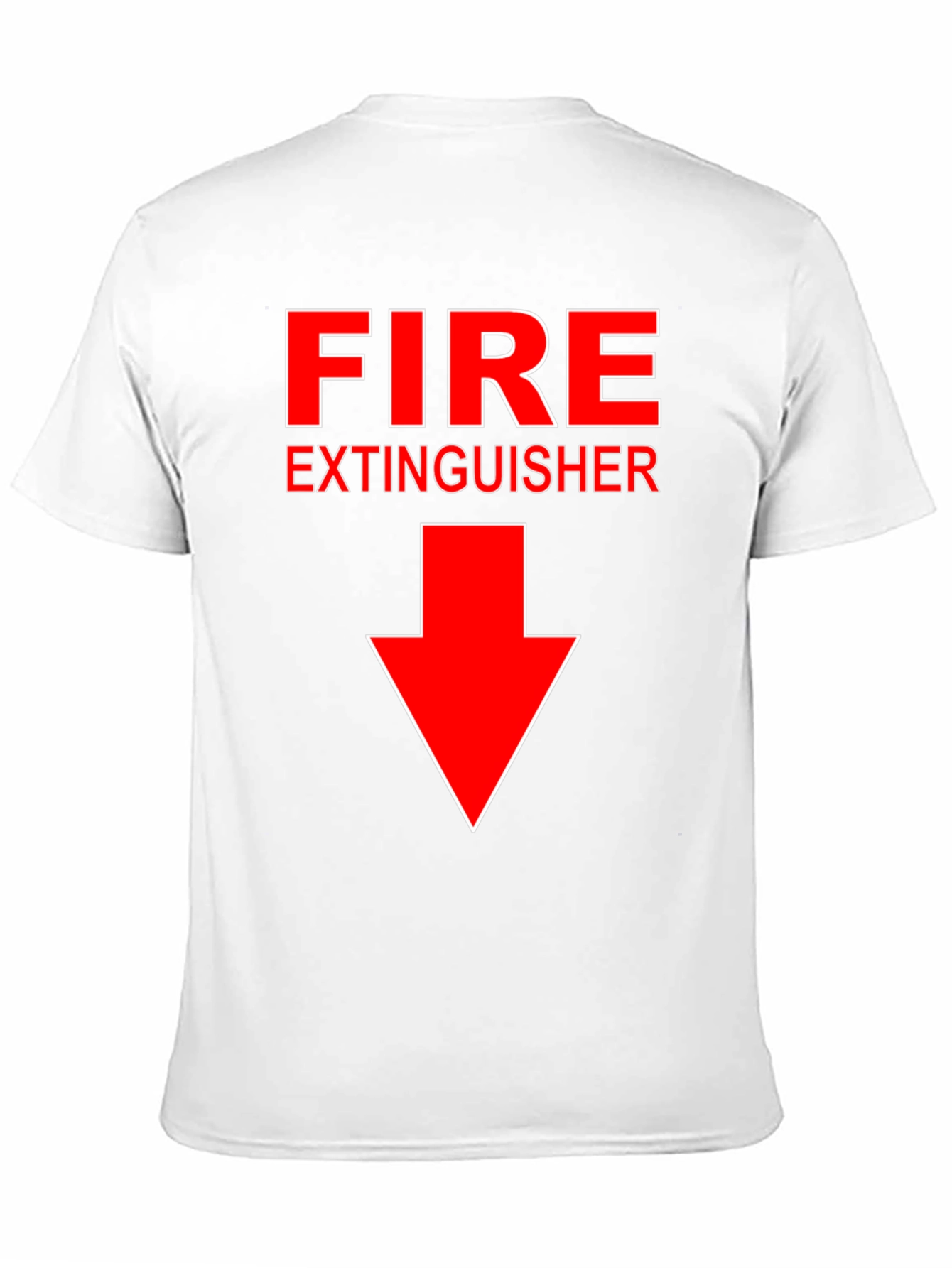 Funny Fire Extinguisher Arrow Pointing Down T-Shirt