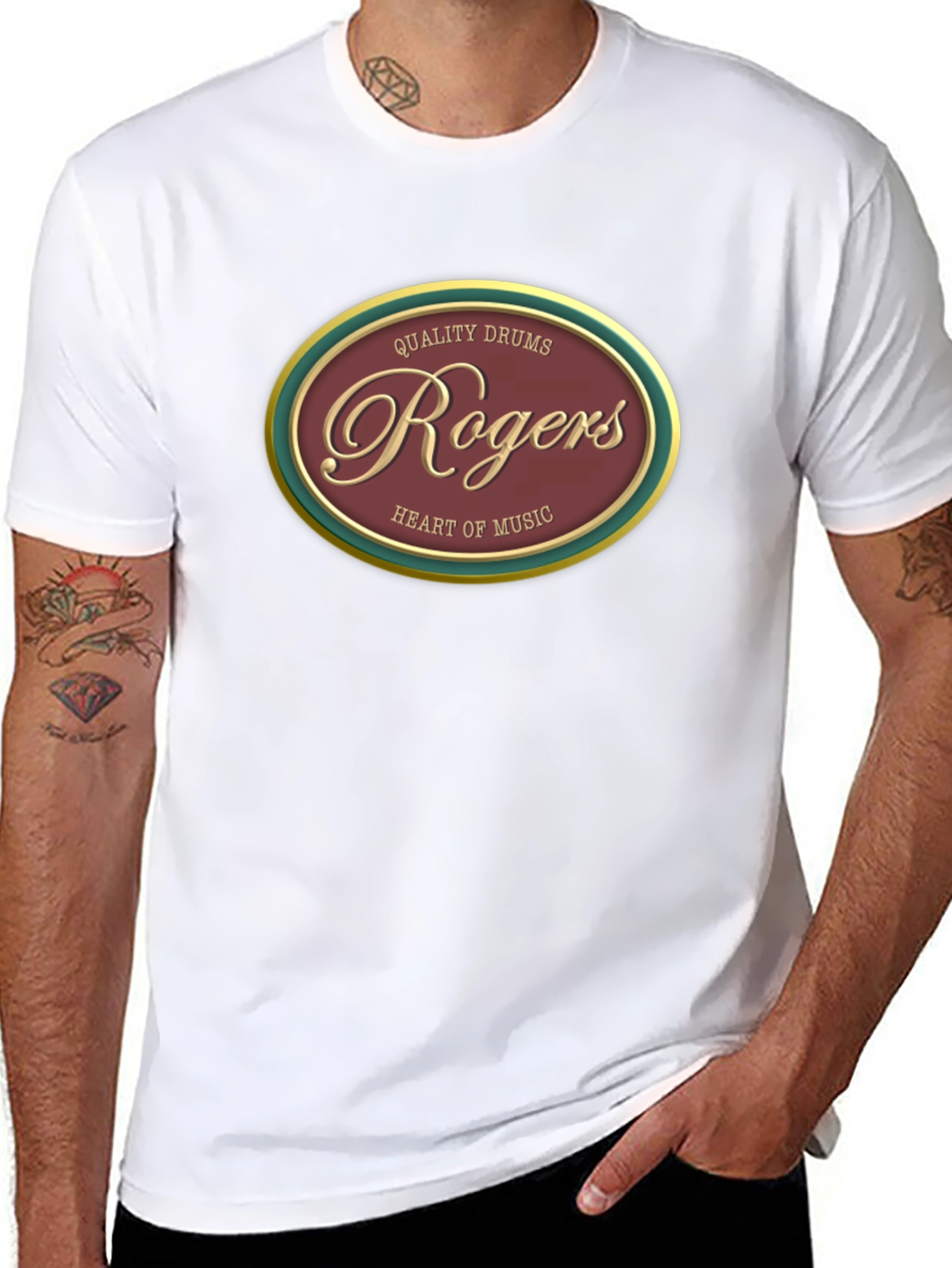 Rogers Drums Graphic T-Shirt - Music Lover Tee