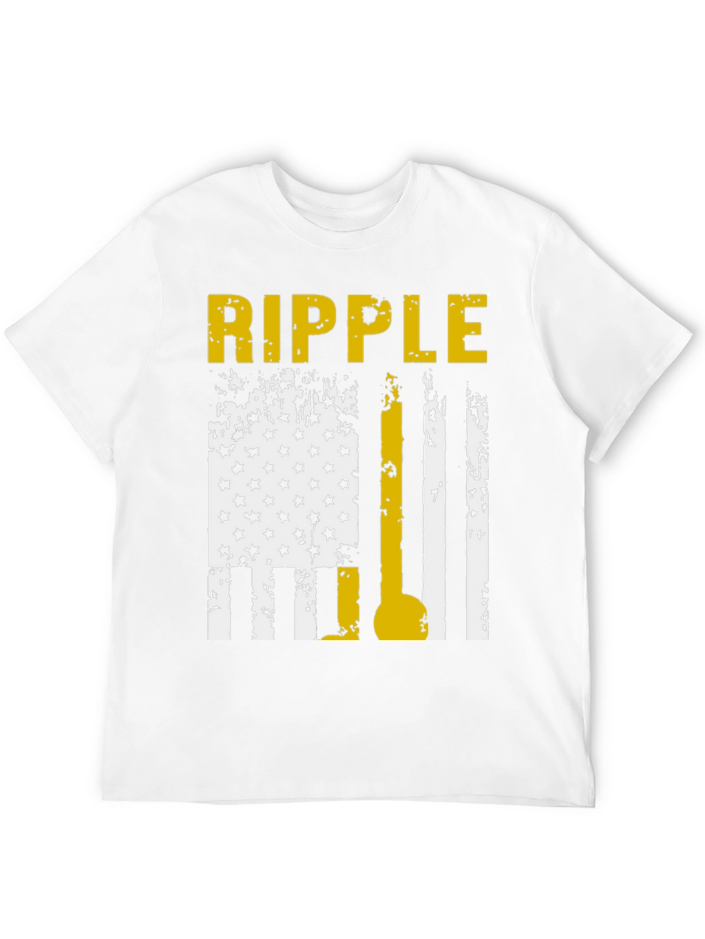 Ripple T-Shirt: Distressed American Flag Design