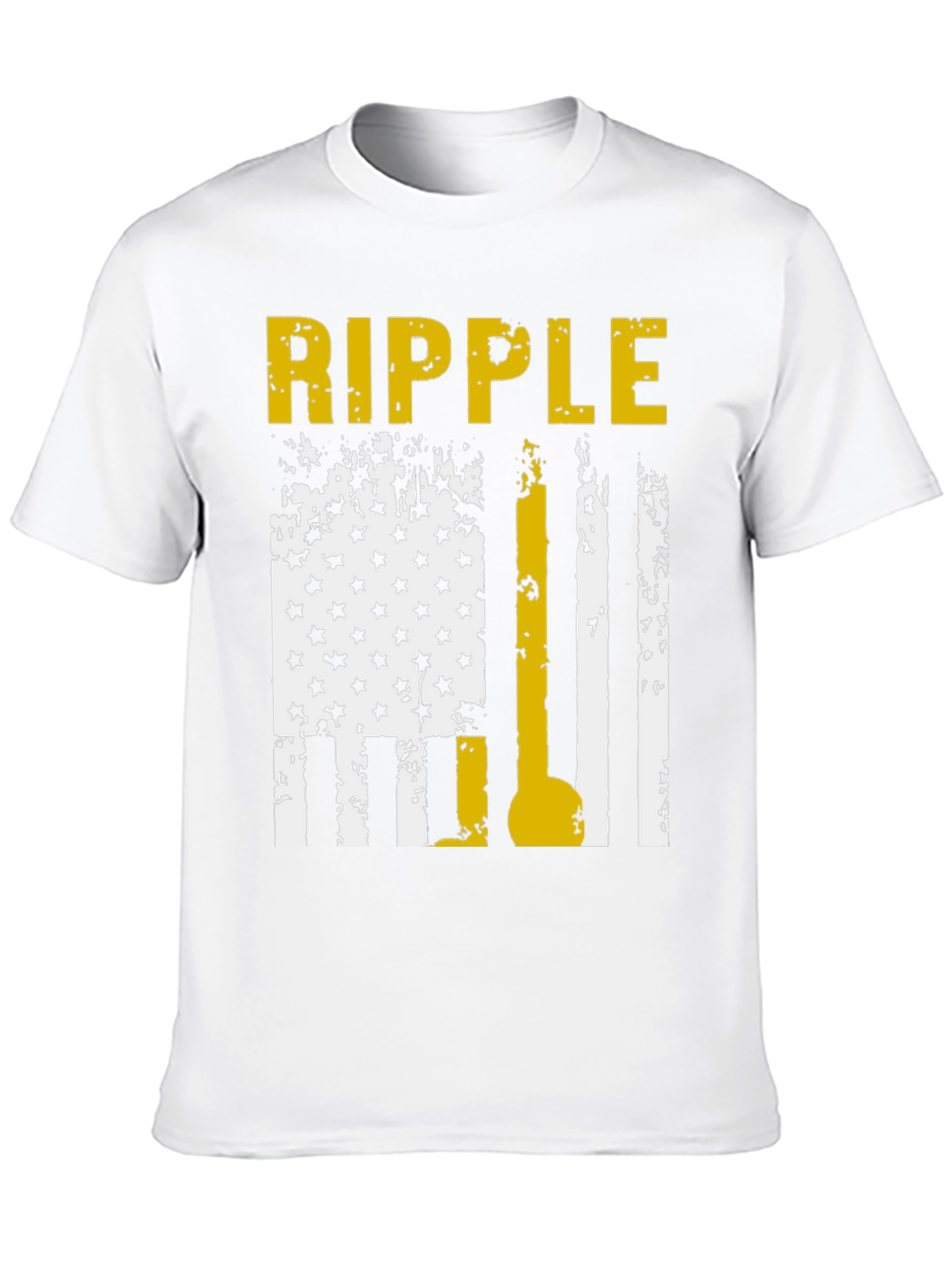 Ripple T-Shirt: Distressed American Flag Design