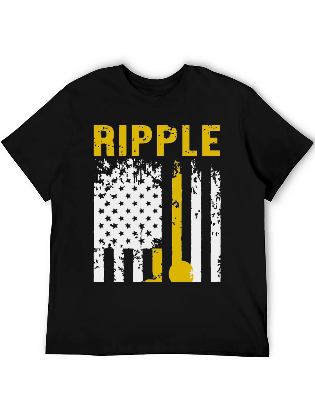 Ripple T-Shirt: Distressed American Flag Design