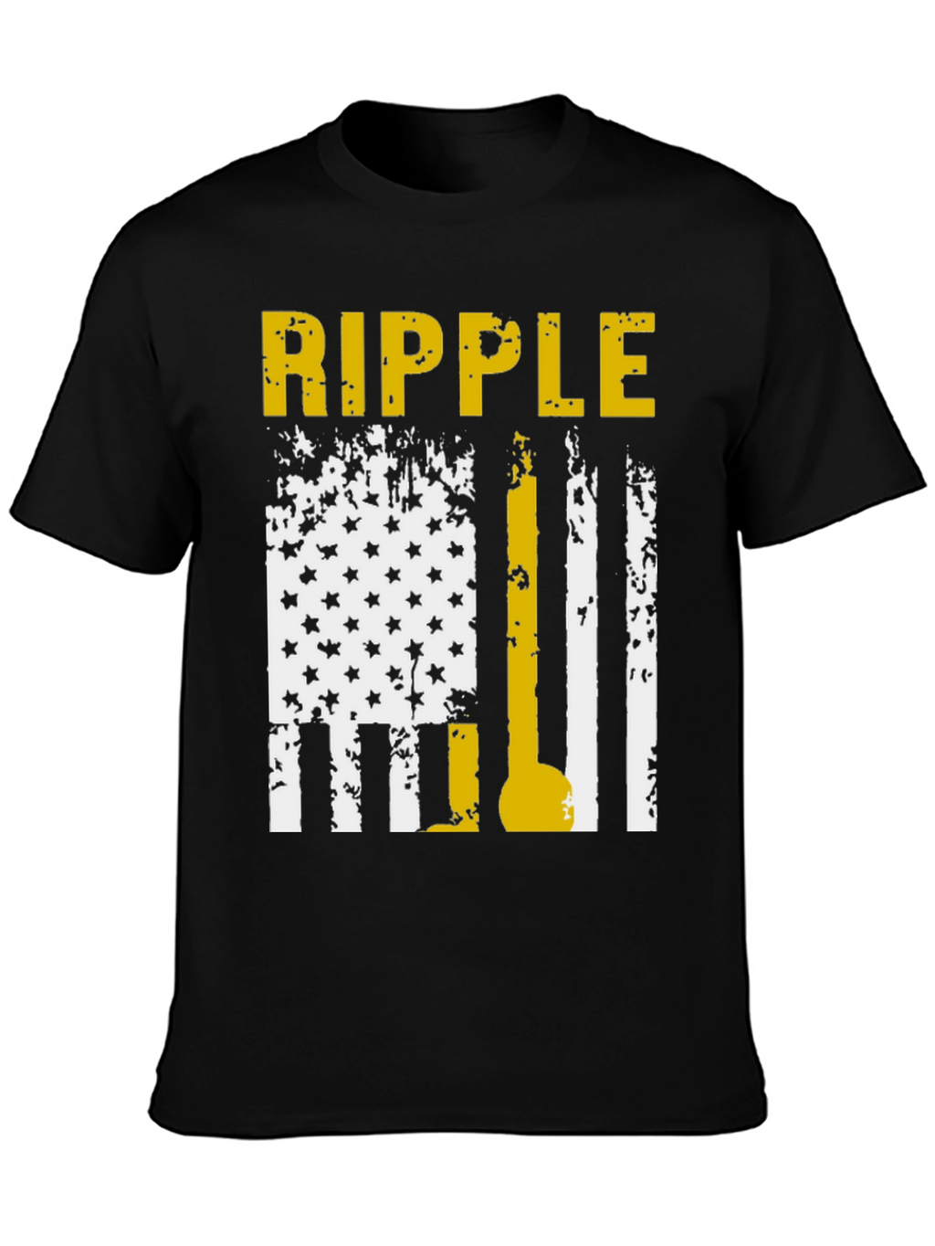 Ripple T-Shirt: Distressed American Flag Design