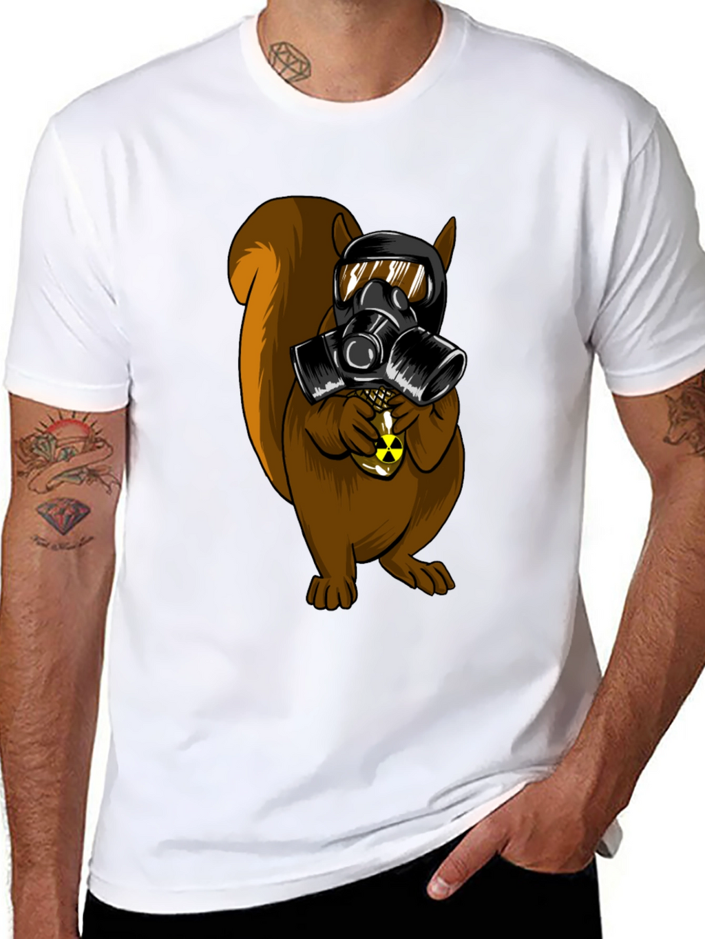 Squirrel Gas Mask Graphic Tee