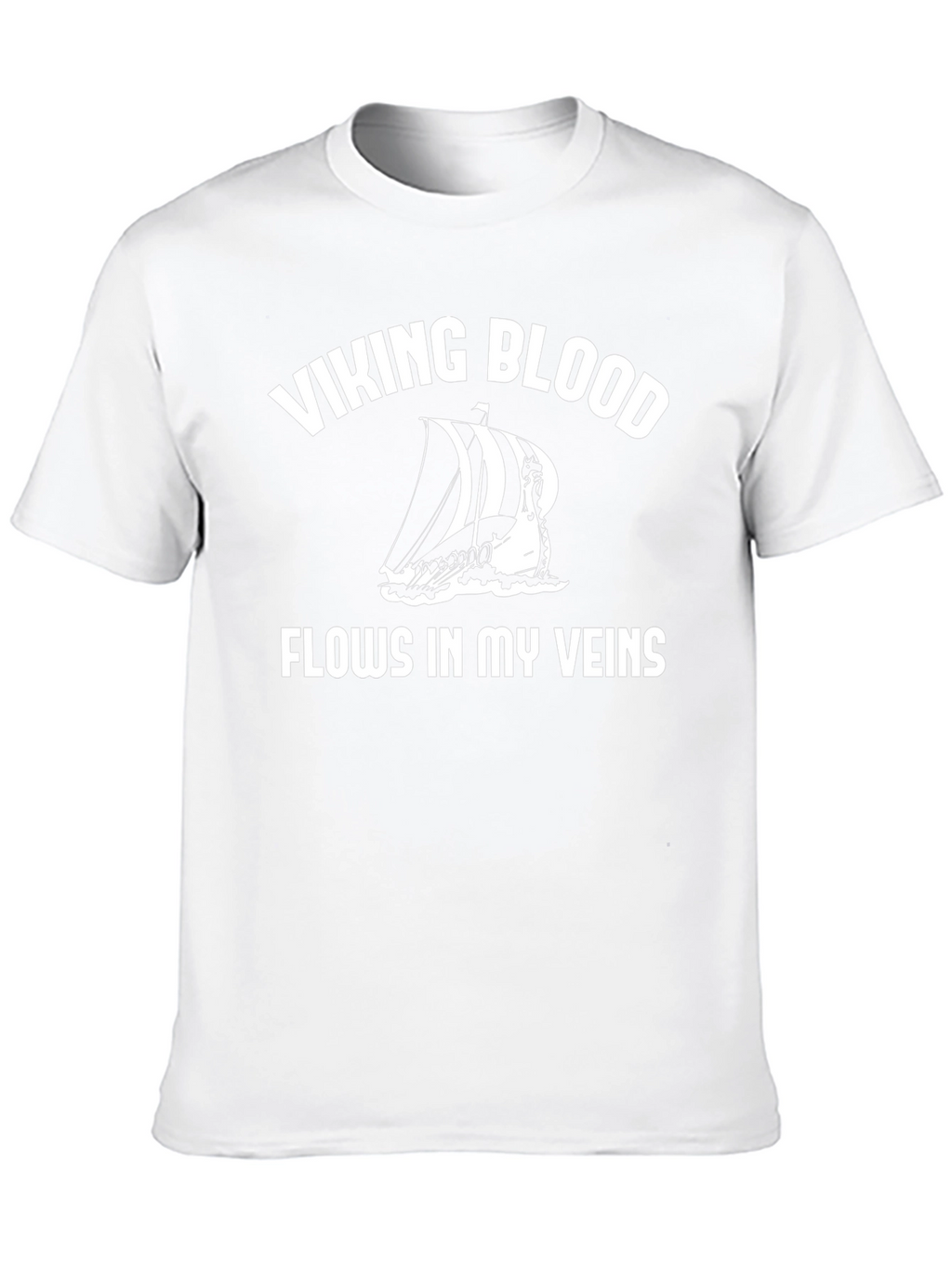Viking Blood Flows T-Shirt - Viking Boat Tee