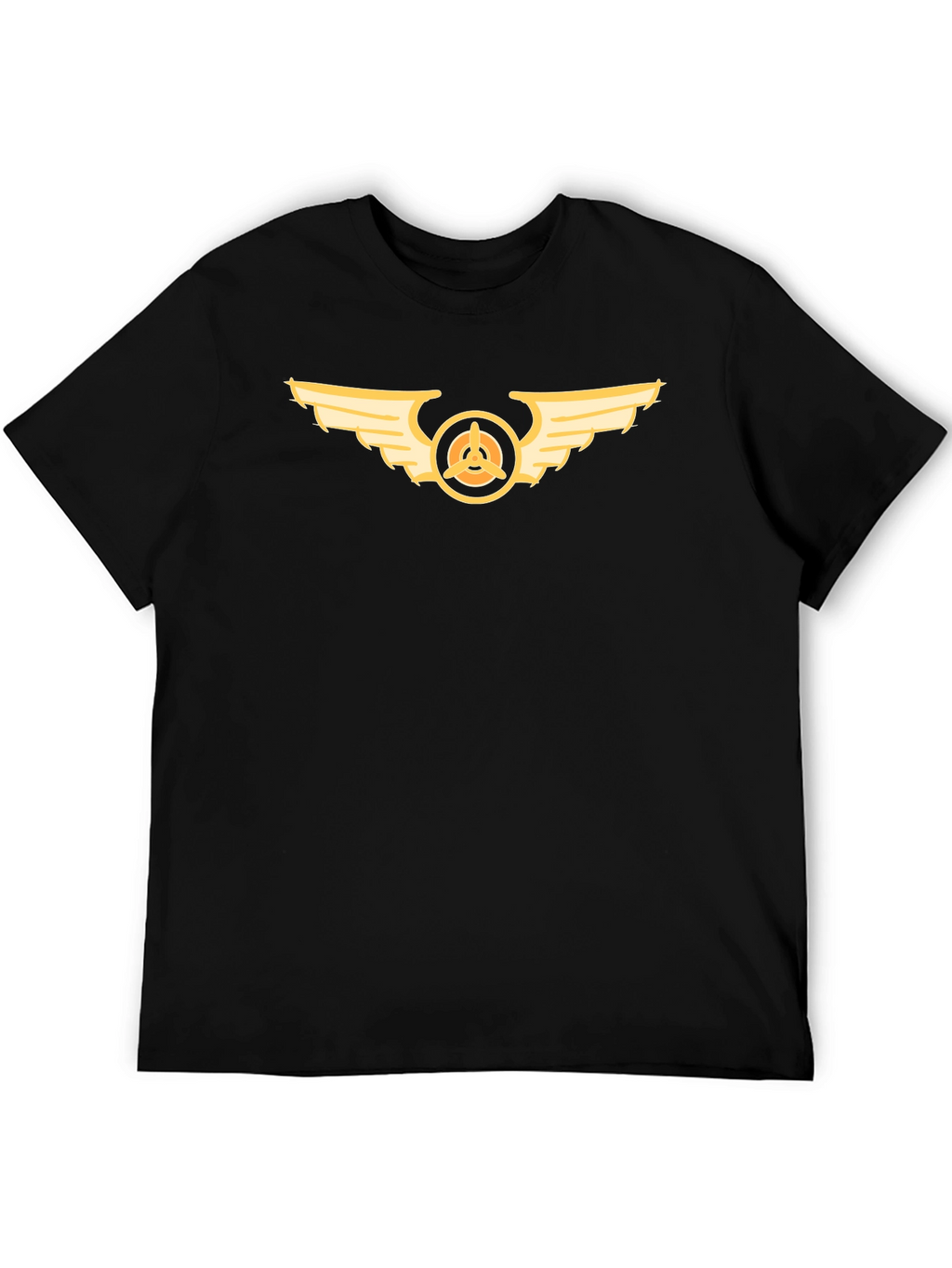 Winged Propeller Graphic Black Tee