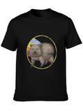 Wombat Graphic Tee - Black Crew Neck
