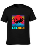 Catzilla T-Shirt: Cat Godzilla Attack Tee
