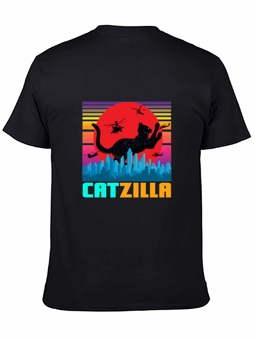Catzilla T-Shirt: Cat Godzilla Attack Tee